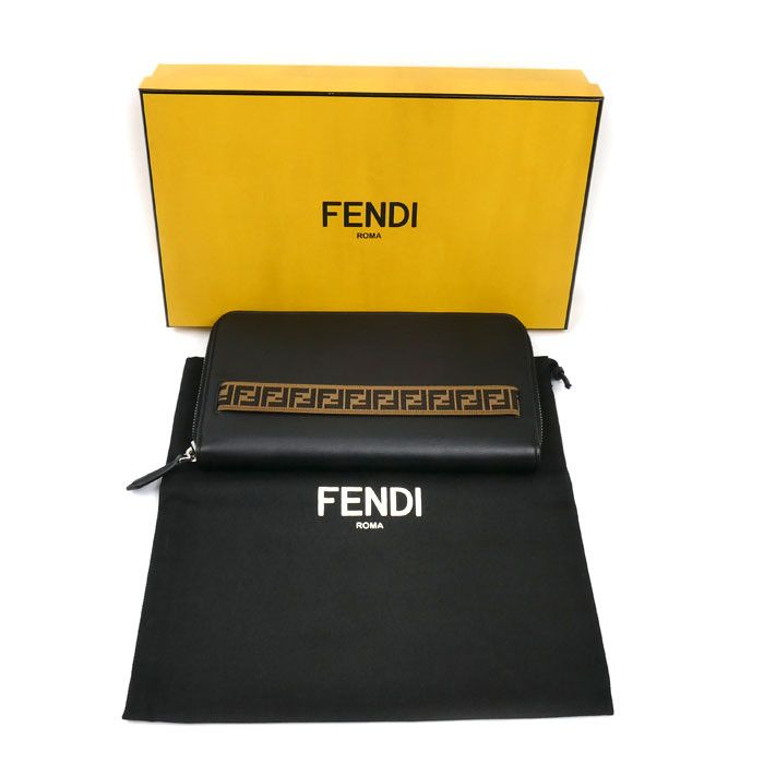 Fendi Fendi Fendi FF Logo Long Wallet Leather Long Wallet 7M0276A8VCF17BJ DUTY FREE for USA Size ONE SIZE - 10 Thumbnail