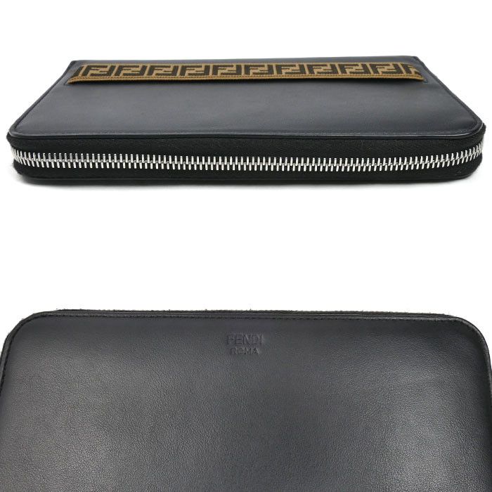 Fendi Fendi Fendi FF Logo Long Wallet Leather Long Wallet 7M0276A8VCF17BJ DUTY FREE for USA Size ONE SIZE - 4 Thumbnail