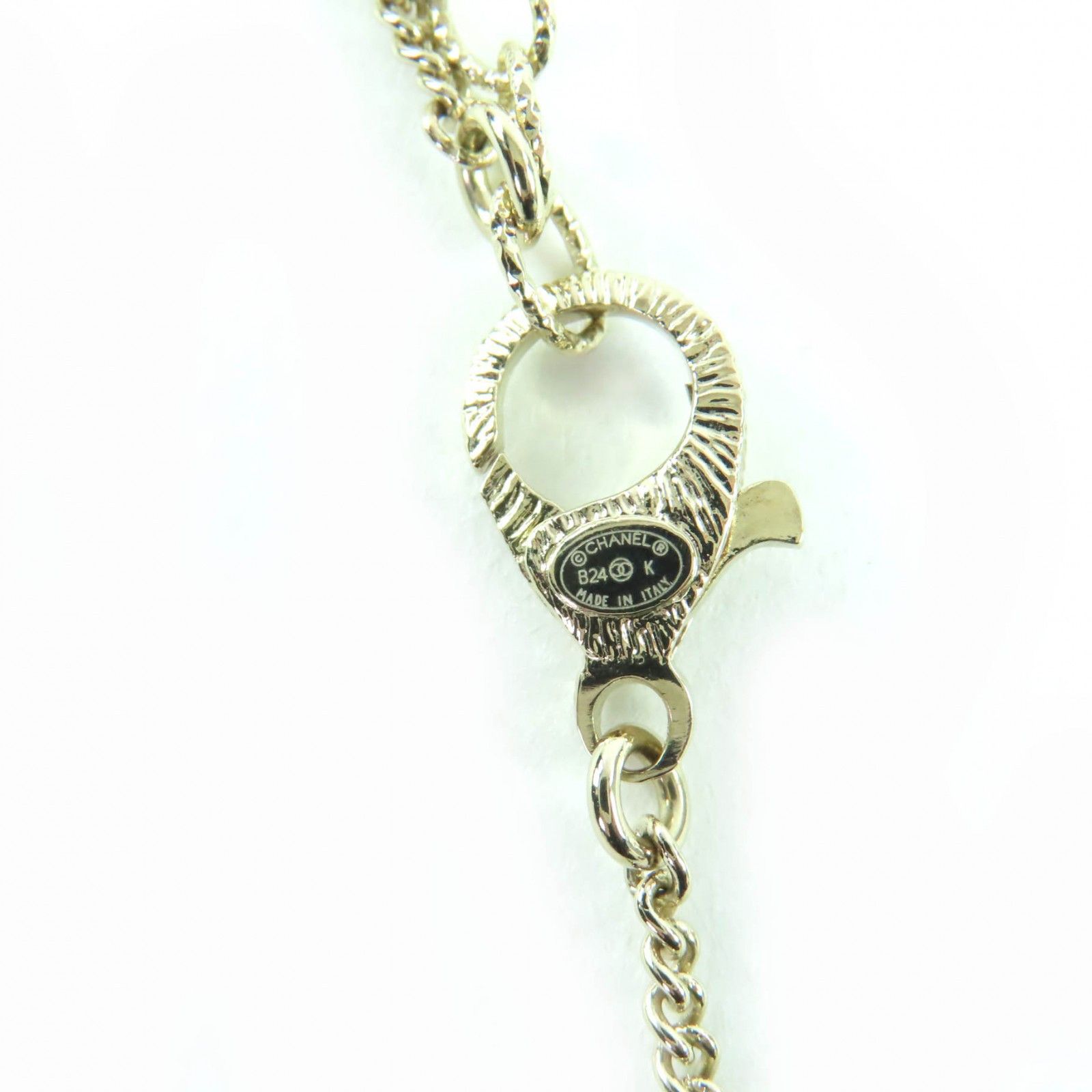 Chanel Chanel CHANEL COCO Mark Ribbon Rhinestone Necklace Metal Necklace DUTY FREE for USA Size ONE SIZE - 9 Thumbnail