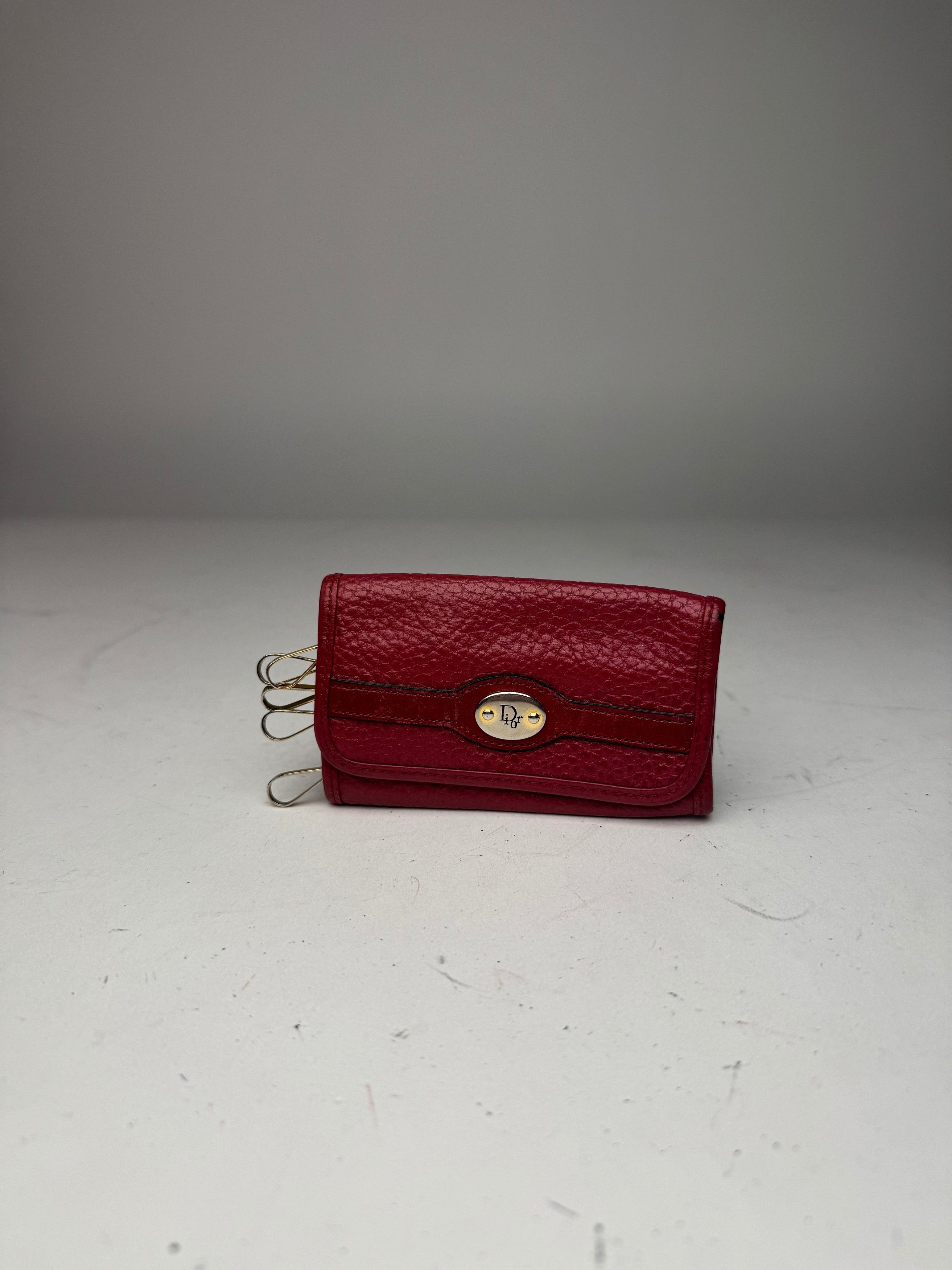 Other Vintage Dior Leather Key Holder Red Size ONE SIZE - 3 Thumbnail