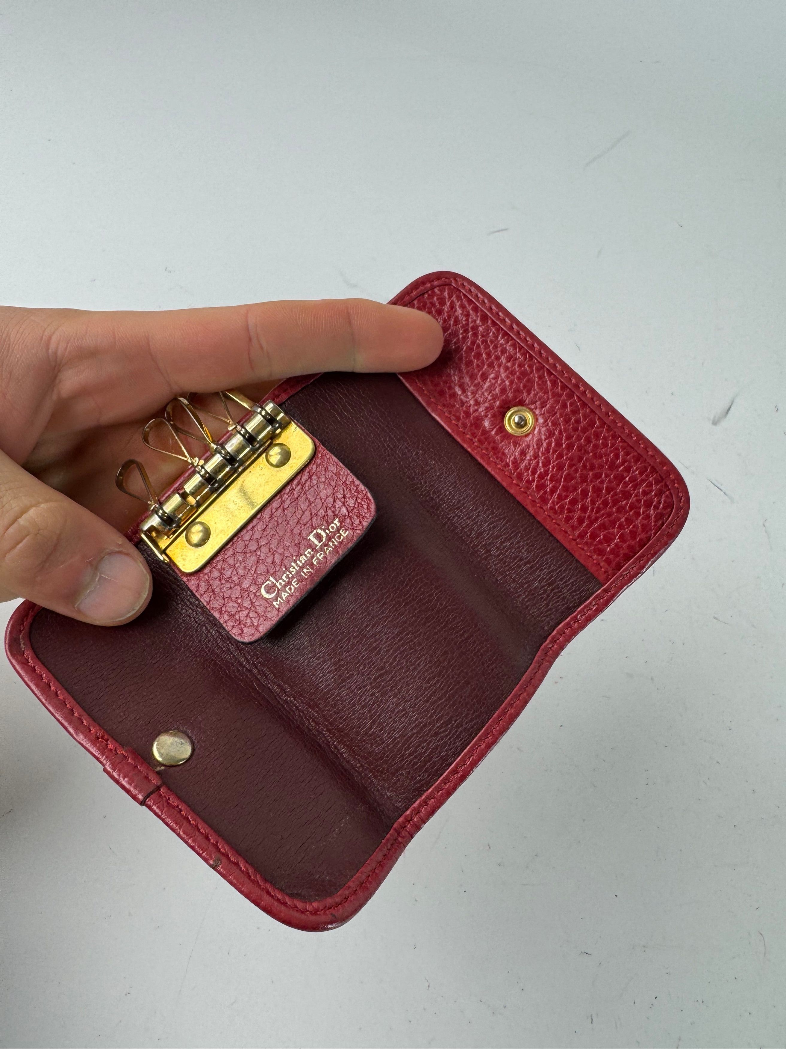 Other Vintage Dior Leather Key Holder Red Size ONE SIZE - 8 Thumbnail