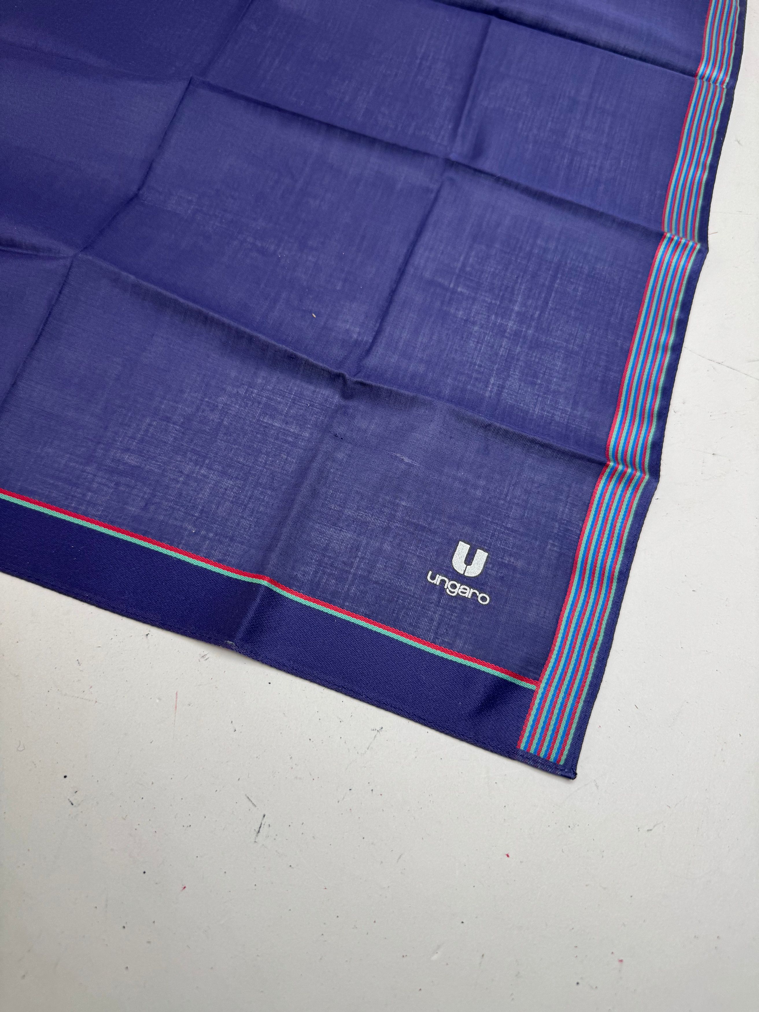 Other Vintage Ungaro Scarf navy Size ONE SIZE - 6 Thumbnail