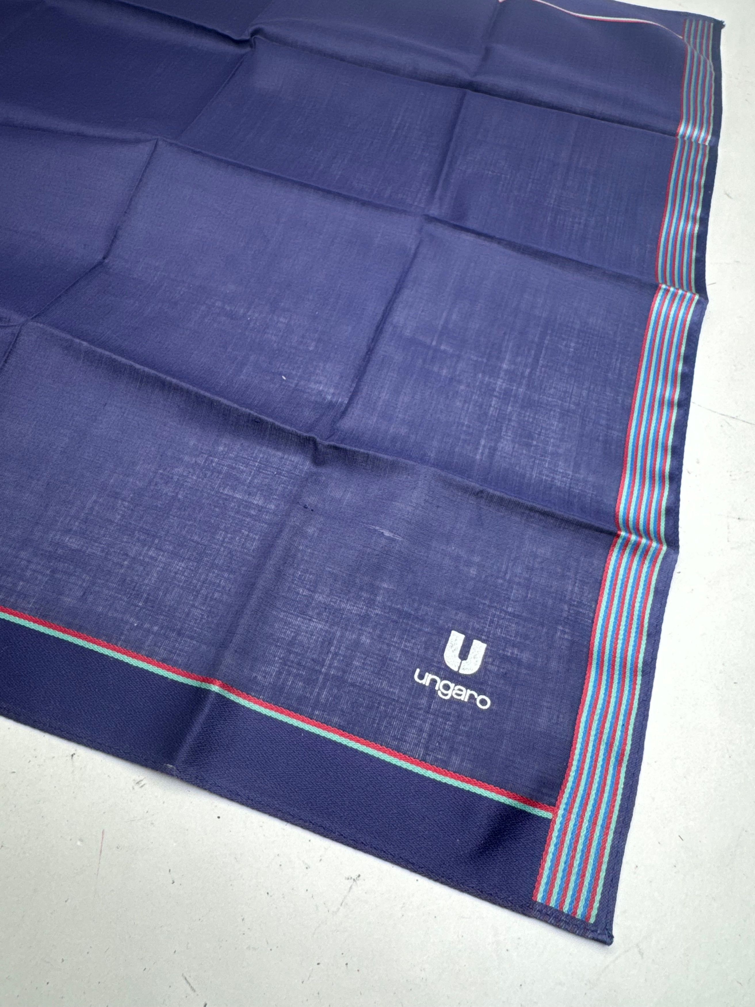 Other Vintage Ungaro Scarf navy Size ONE SIZE - 2 Thumbnail