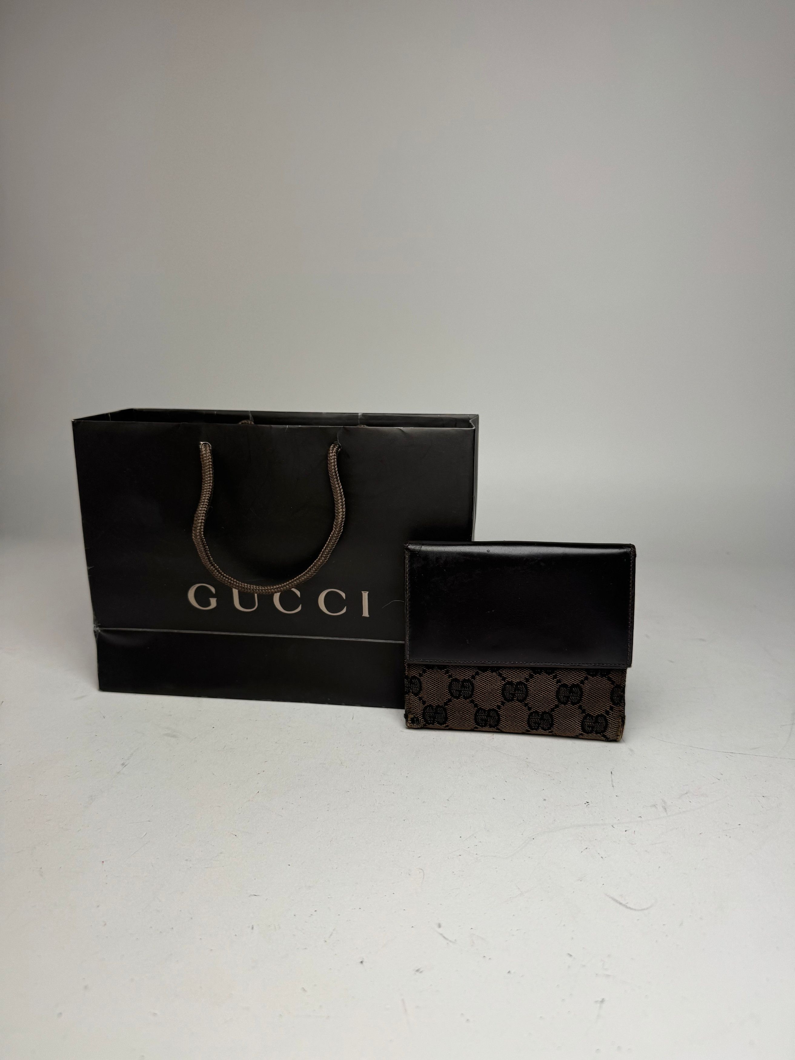 Other Vintage Gucci Jackie Monogram Wallet Brown Black Size ONE SIZE - 2 Thumbnail