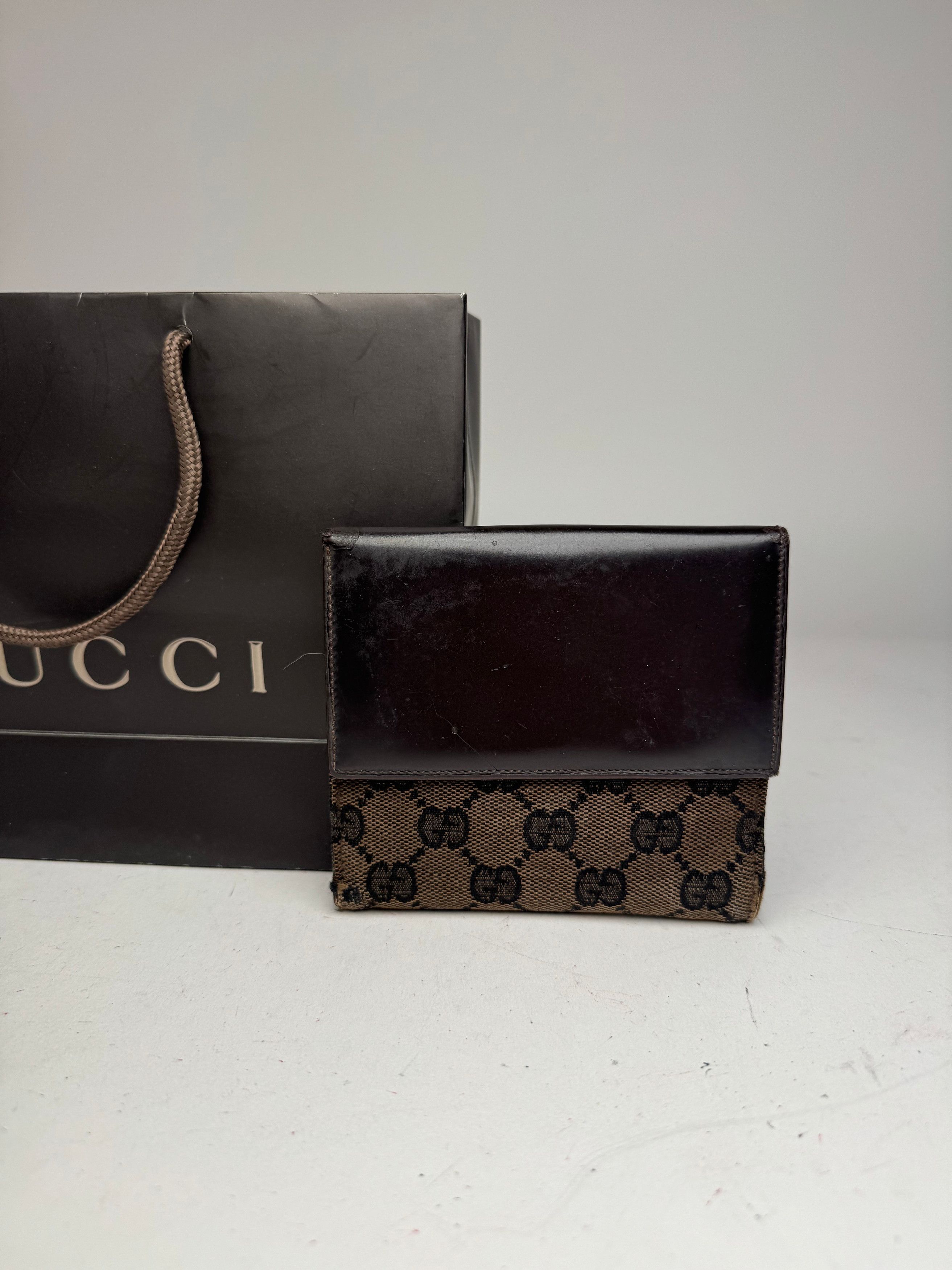 Other Vintage Gucci Jackie Monogram Wallet Brown Black Size ONE SIZE - 8 Thumbnail