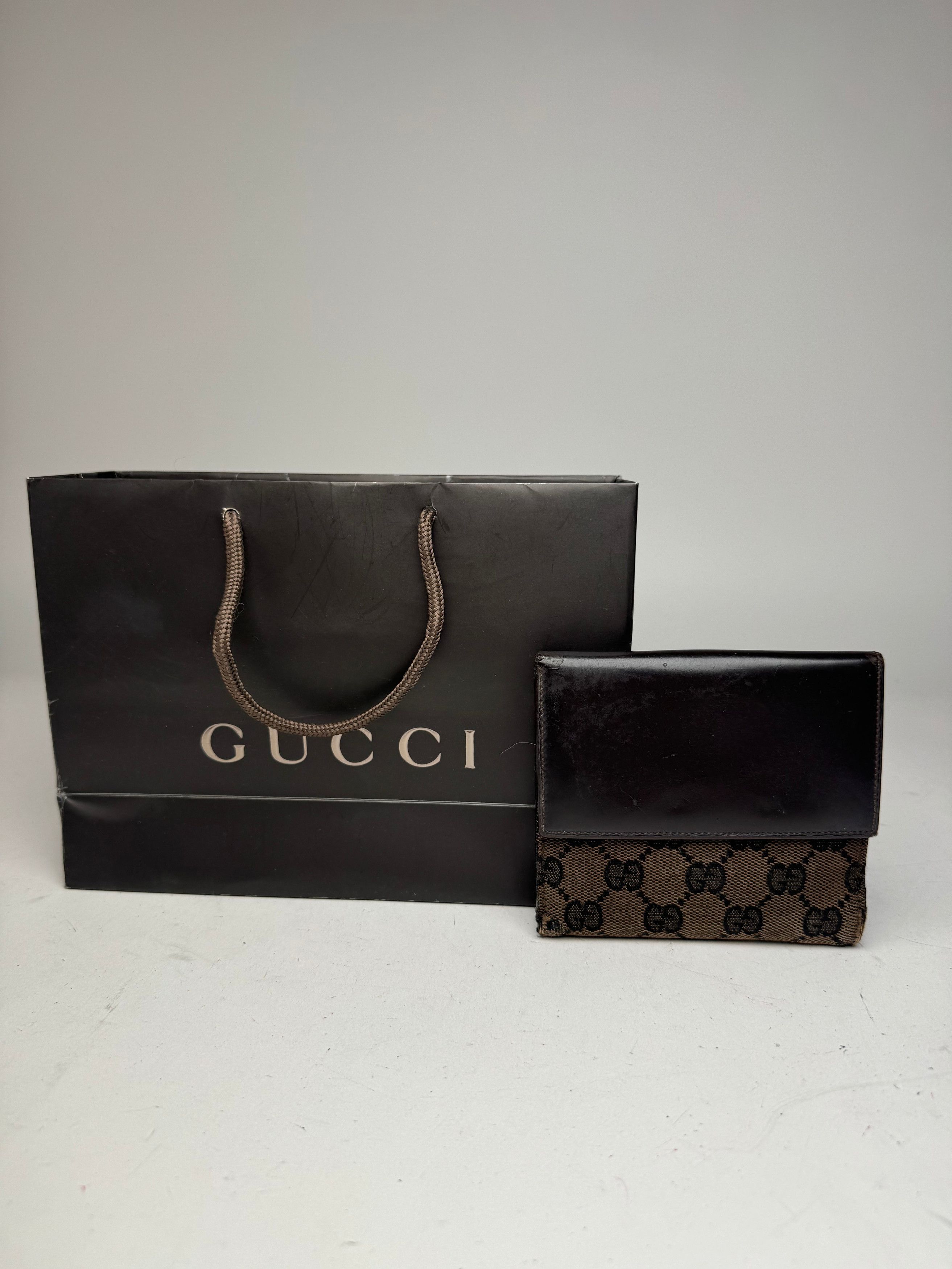 Other Vintage Gucci Jackie Monogram Wallet Brown Black Size ONE SIZE - 13 Thumbnail