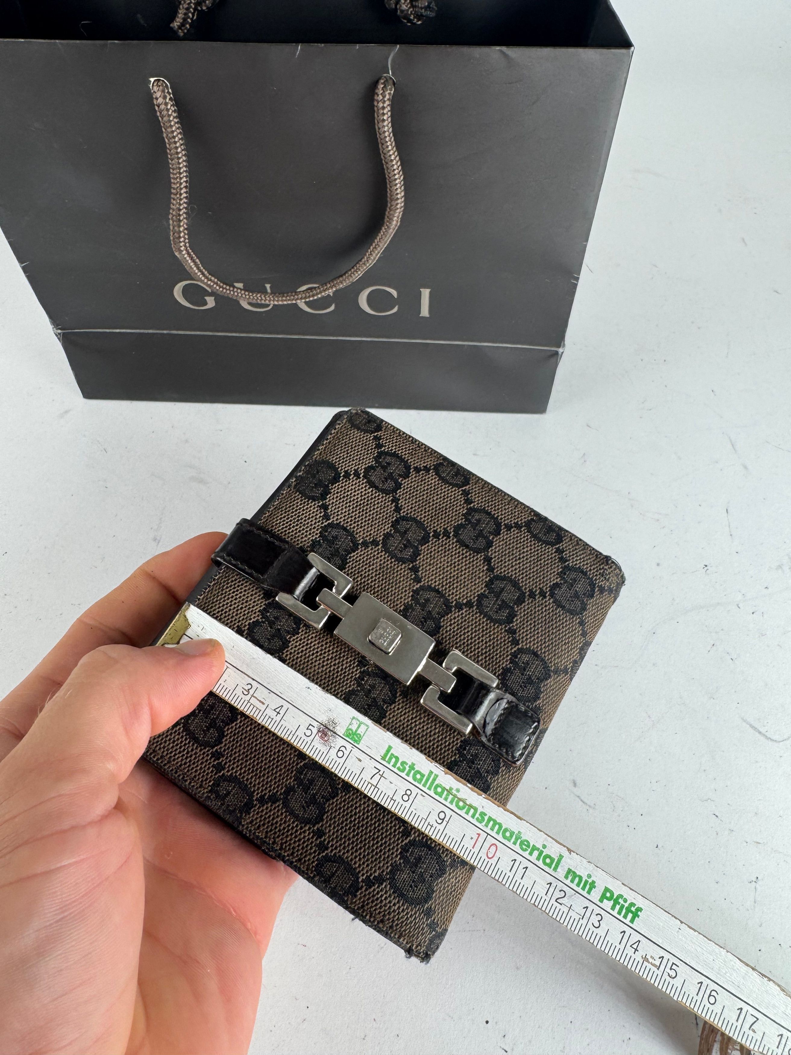 Other Vintage Gucci Jackie Monogram Wallet Brown Black Size ONE SIZE - 11 Thumbnail