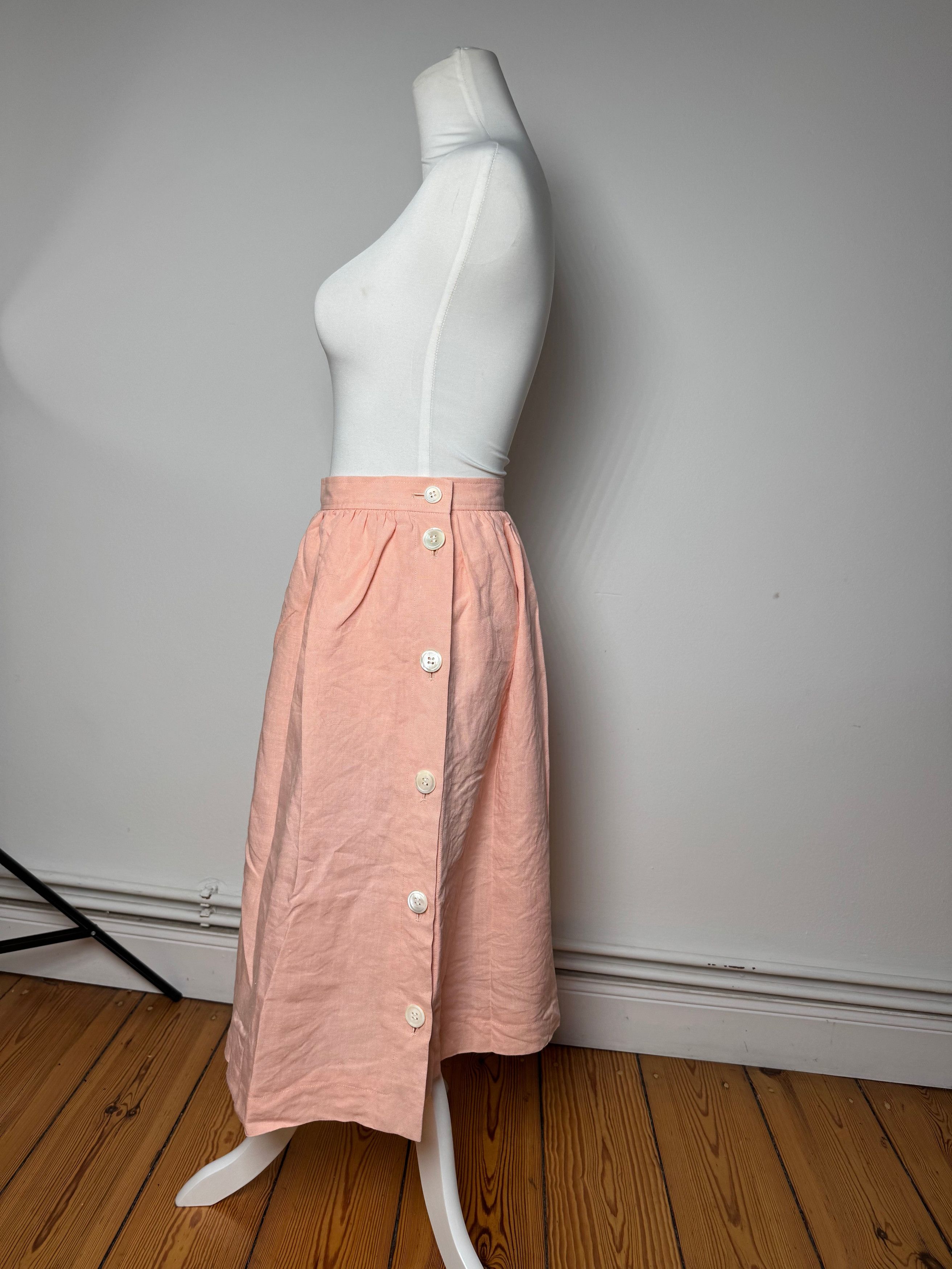Other Vintage Yves Saint Laurent Wool Skirt Pink M Size 30" / US 8 / IT 44 - 2 Thumbnail