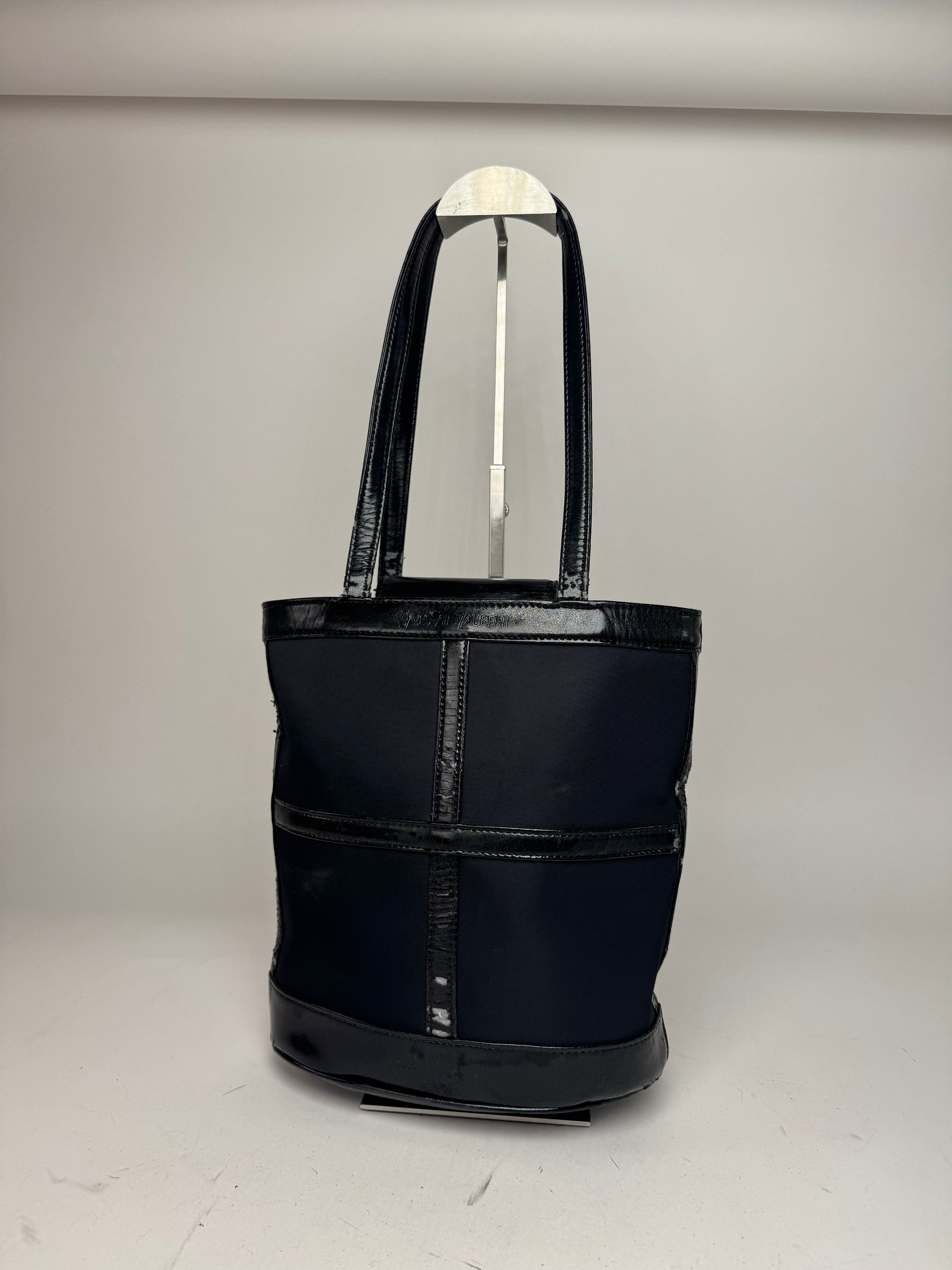 Other Vintage Yves Saint Laurent Bucket Canvas Patent Leather Bag Size ONE SIZE - 14 Thumbnail