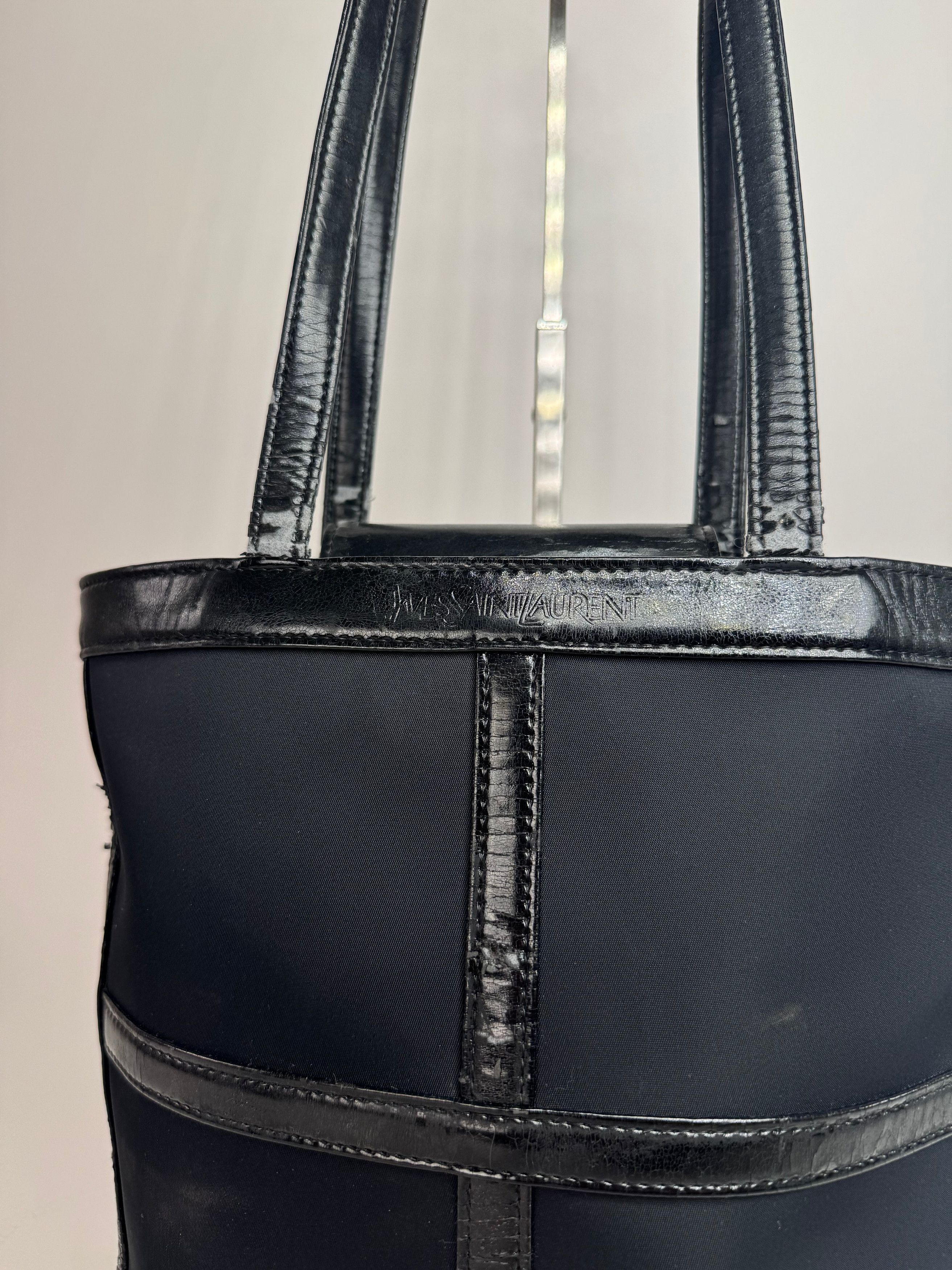 Other Vintage Yves Saint Laurent Bucket Canvas Patent Leather Bag Size ONE SIZE - 6 Thumbnail
