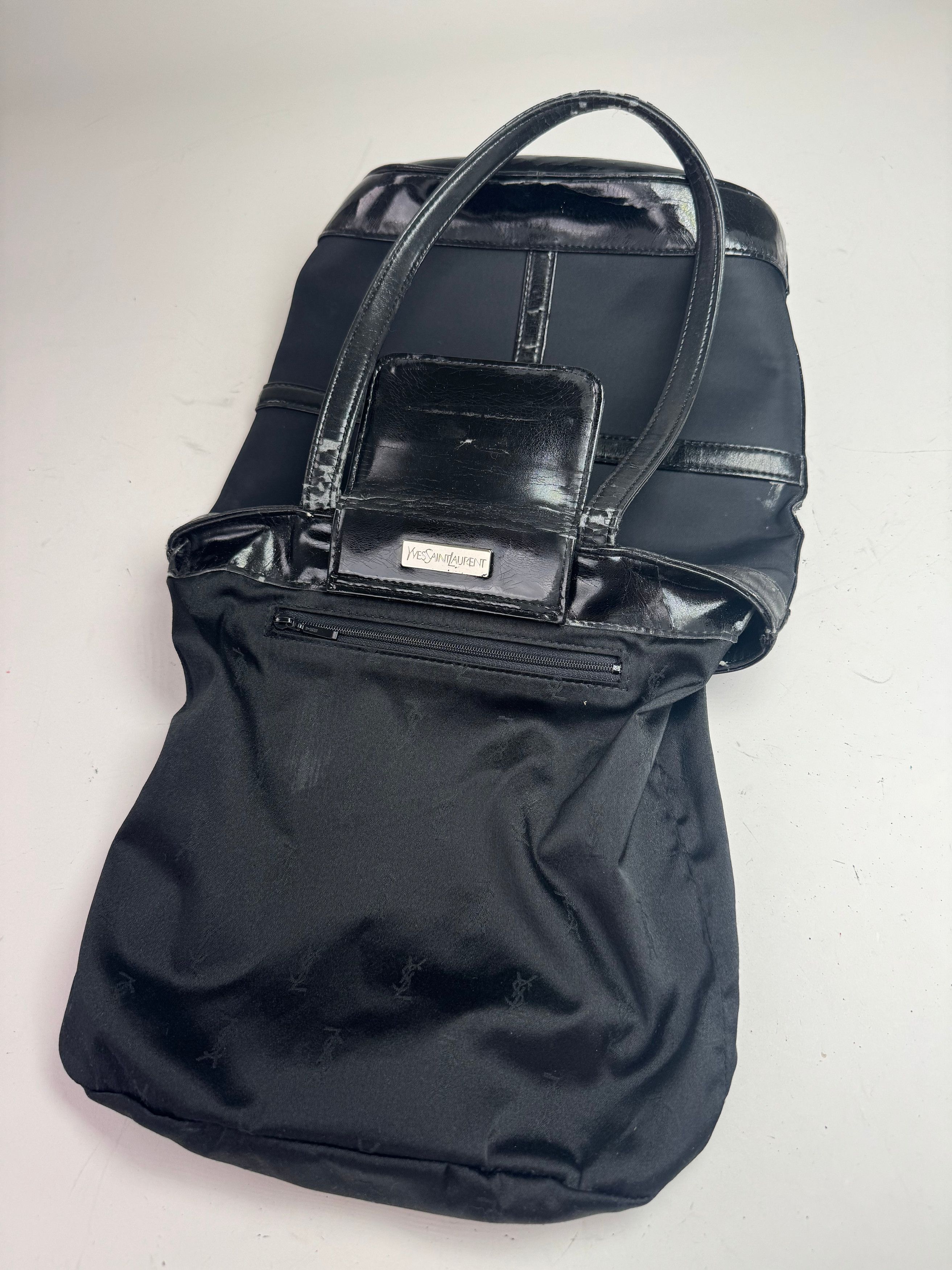Other Vintage Yves Saint Laurent Bucket Canvas Patent Leather Bag Size ONE SIZE - 3 Thumbnail