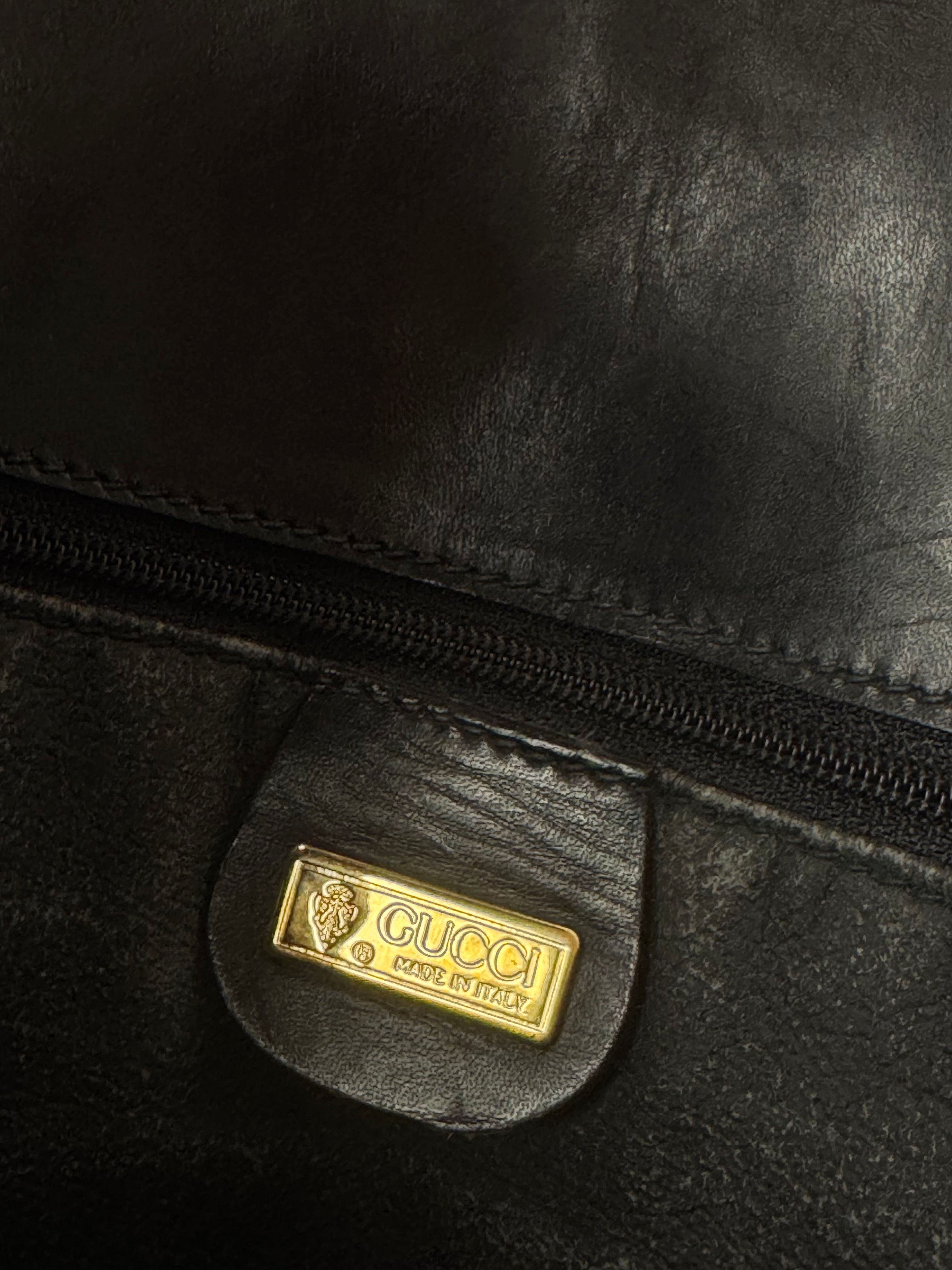 Other Vintage Gucci Monogram Leather Clutch Black Size ONE SIZE - 4 Thumbnail