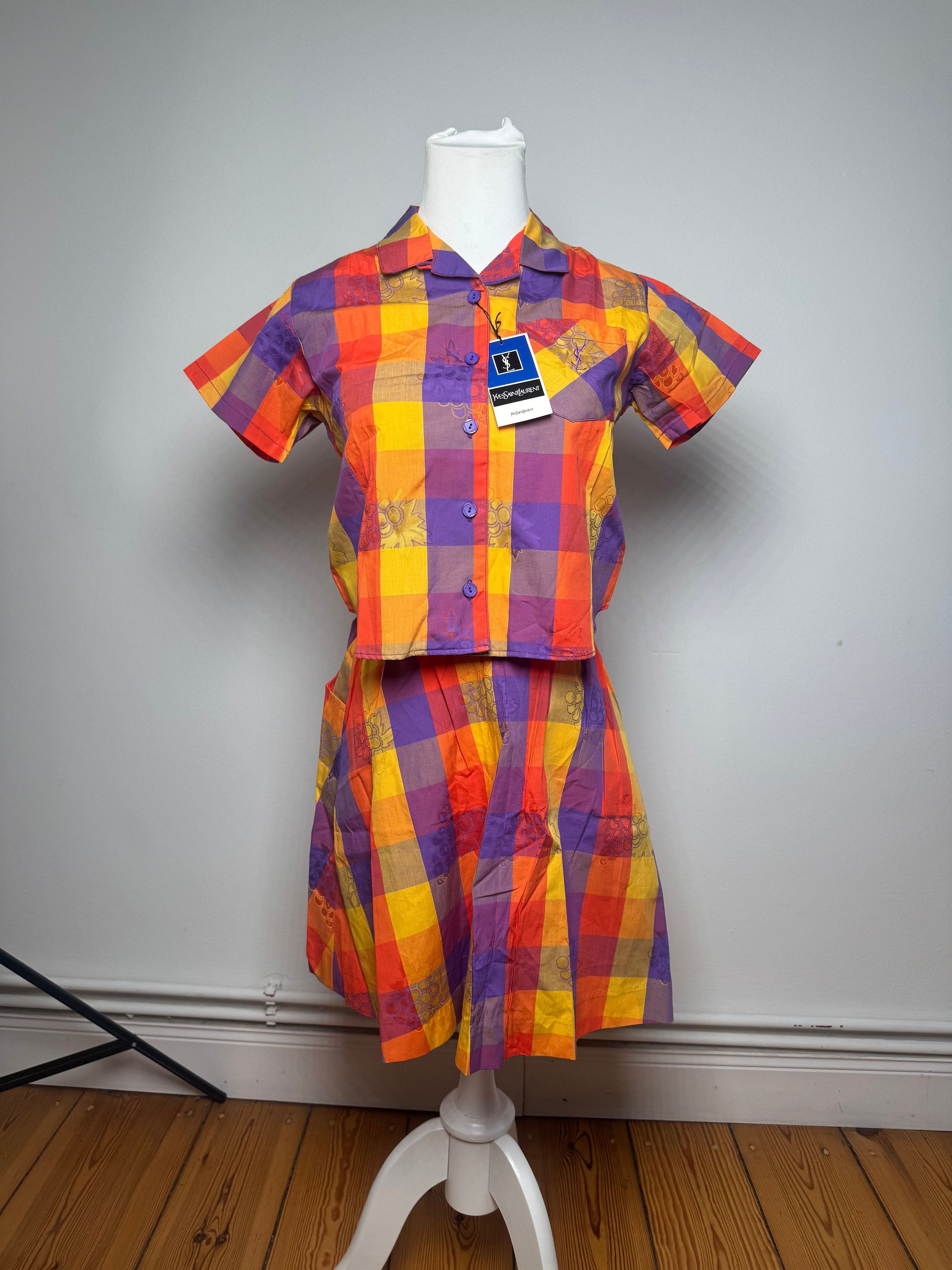 Other Vintage Yves Saint Laurent Checked Twin Set Size XS / US 0-2 / IT 36-38 - 13 Thumbnail