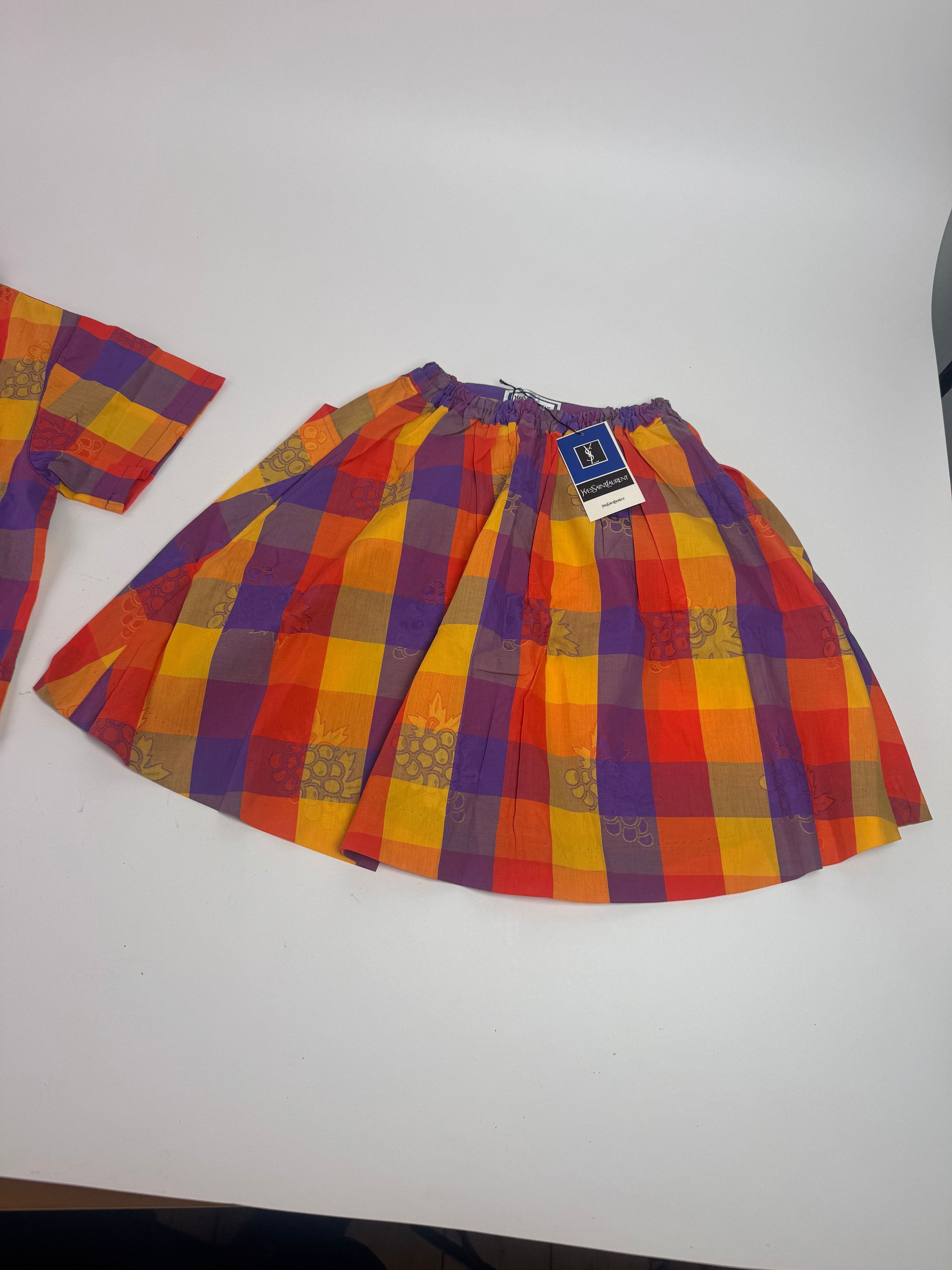Other Vintage Yves Saint Laurent Checked Twin Set Size XS / US 0-2 / IT 36-38 - 6 Thumbnail
