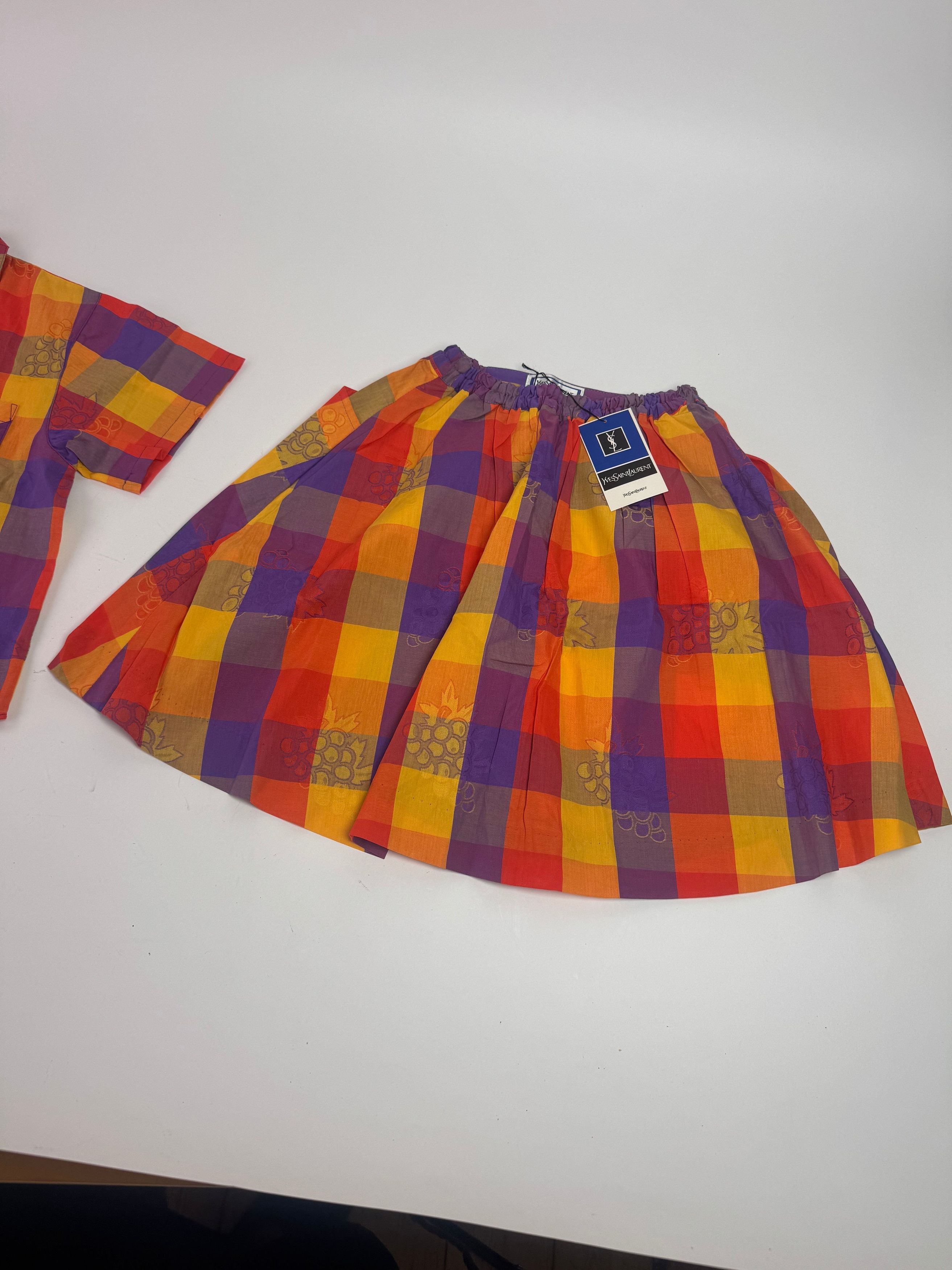Other Vintage Yves Saint Laurent Checked Twin Set Size XS / US 0-2 / IT 36-38 - 15 Thumbnail