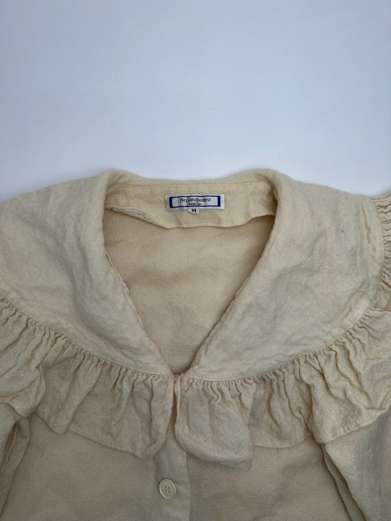 Other Vintage Yves Saint Laurent Wool Sweater Beige Size M / US 6-8 / IT 42-44 - 9 Thumbnail