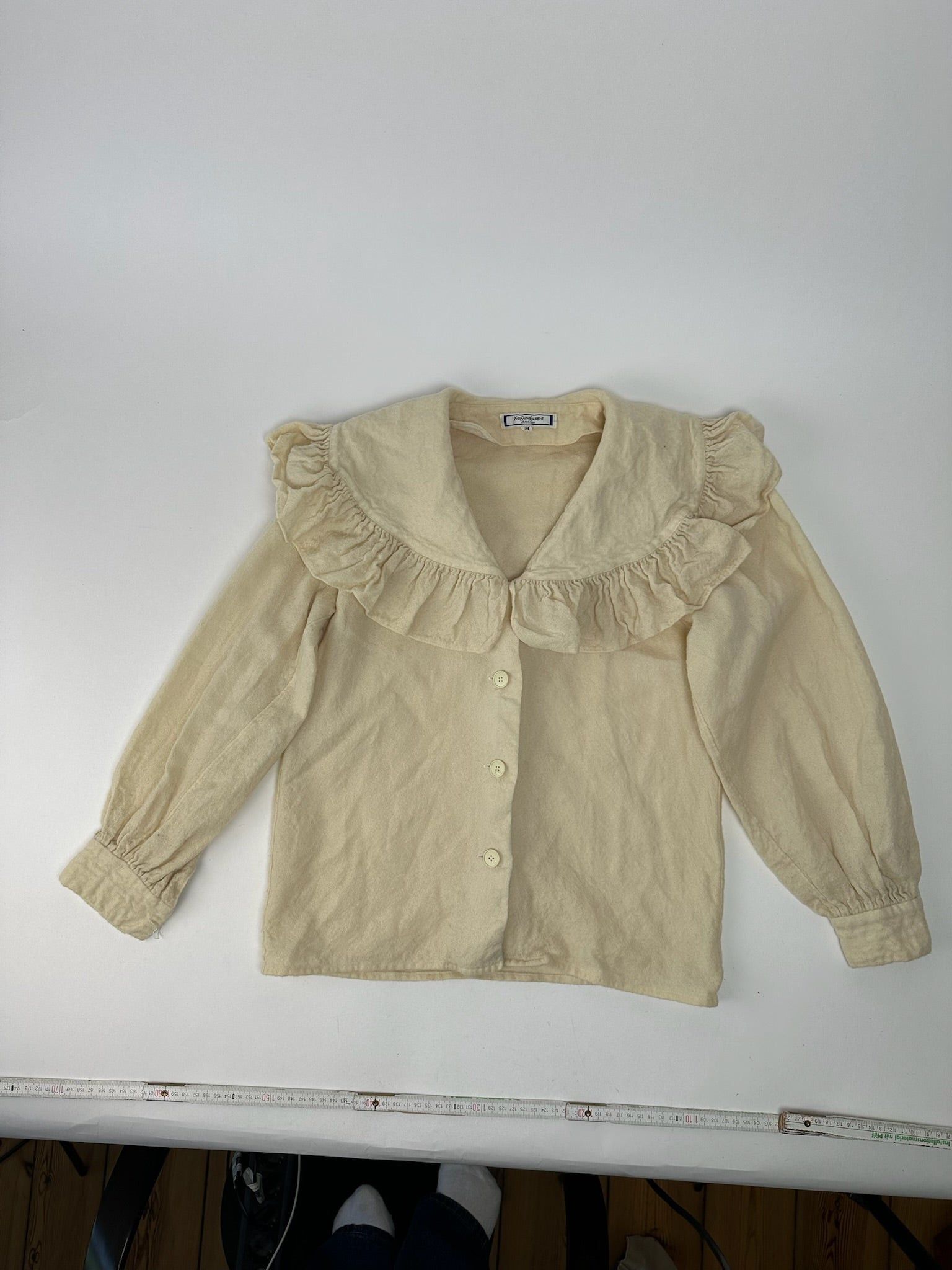 Other Vintage Yves Saint Laurent Wool Sweater Beige Size M / US 6-8 / IT 42-44 - 4 Thumbnail