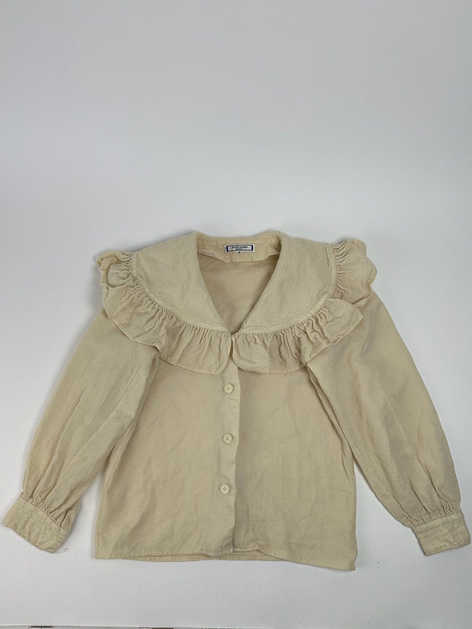 Other Vintage Yves Saint Laurent Wool Sweater Beige Size M / US 6-8 / IT 42-44 - 10 Thumbnail