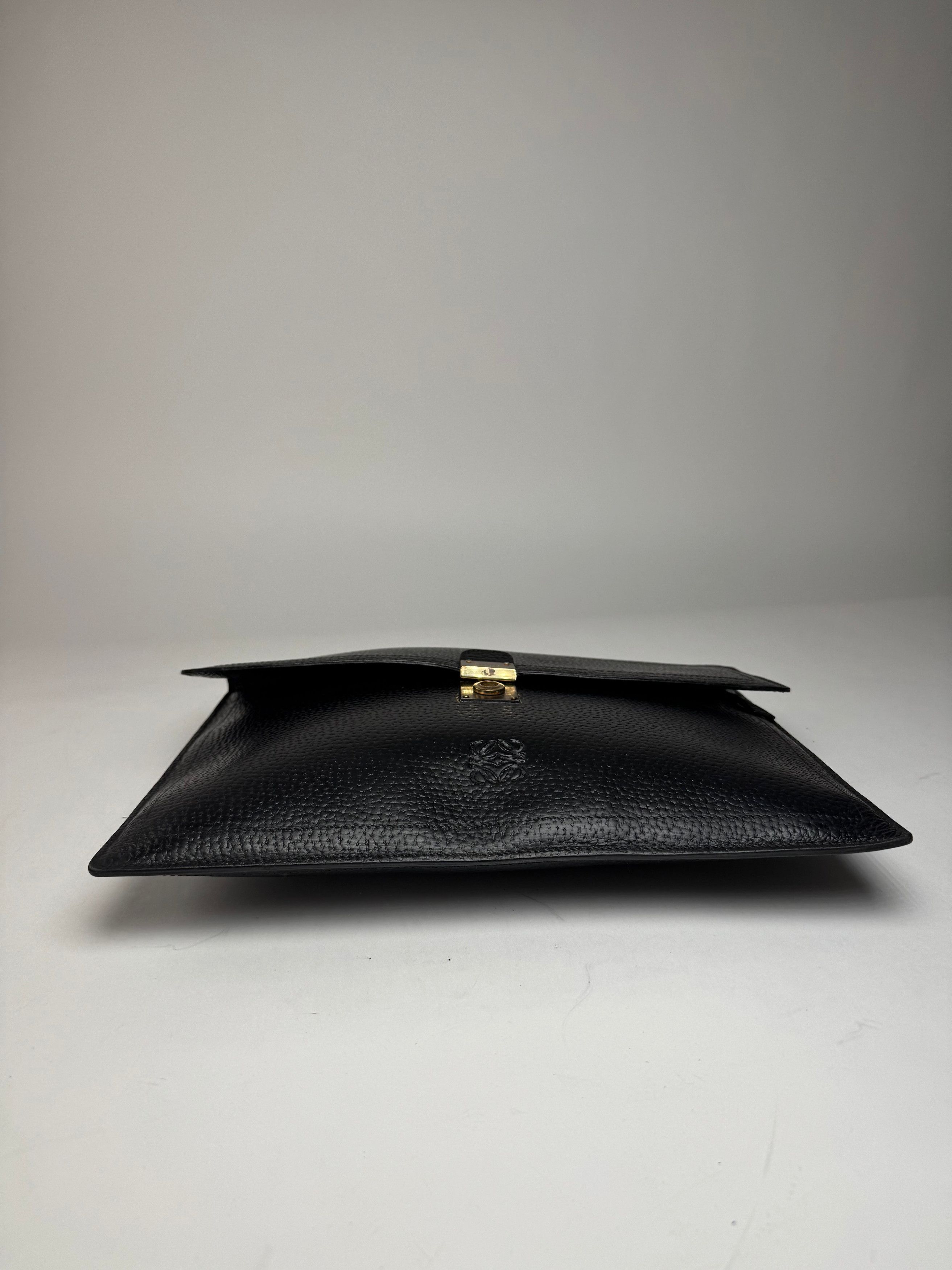 Other Vintage Loewe Madrid Anagram Leather Clutch Black Size ONE SIZE - 10 Thumbnail