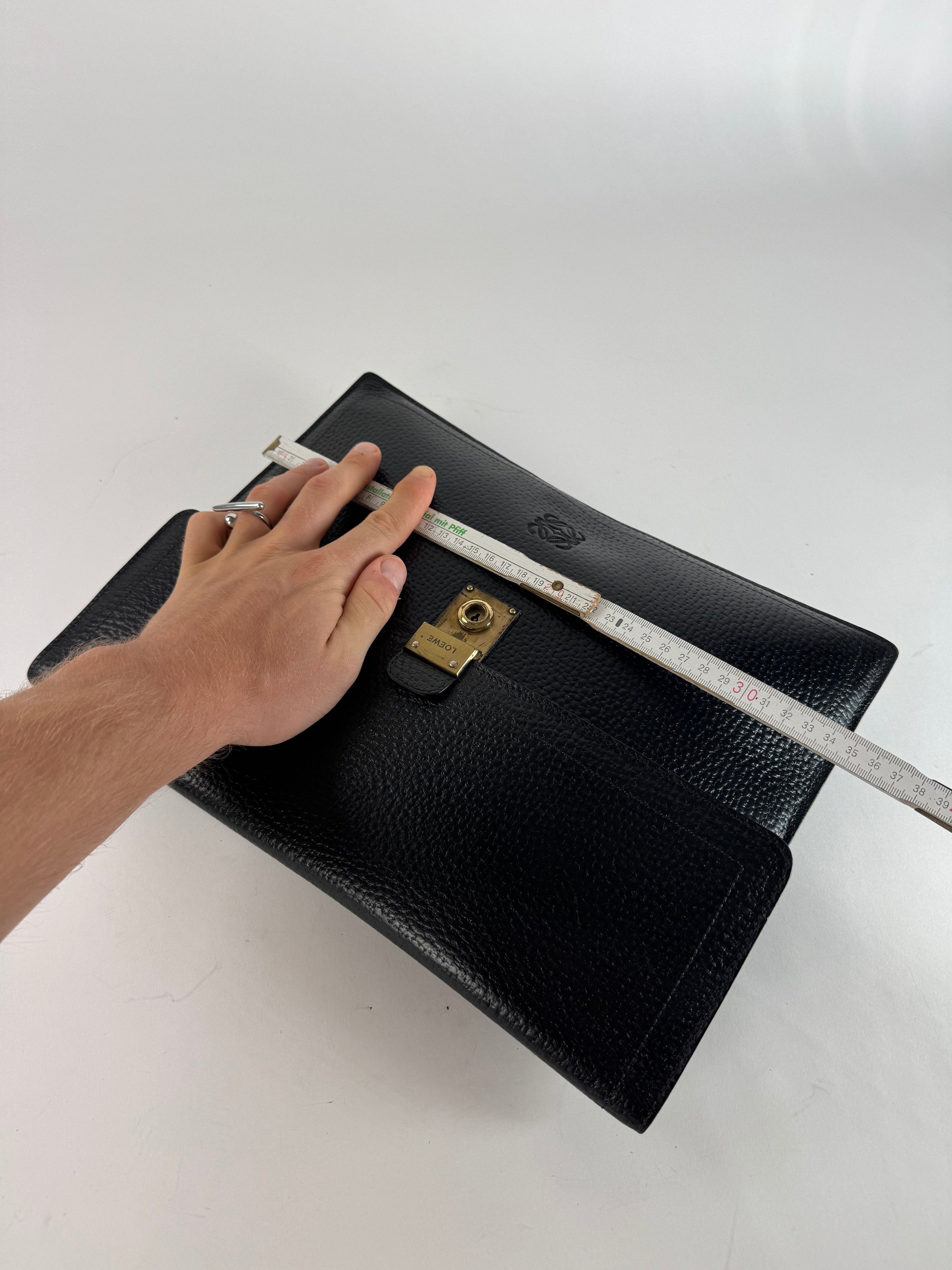 Other Vintage Loewe Madrid Anagram Leather Clutch Black Size ONE SIZE - 12 Thumbnail