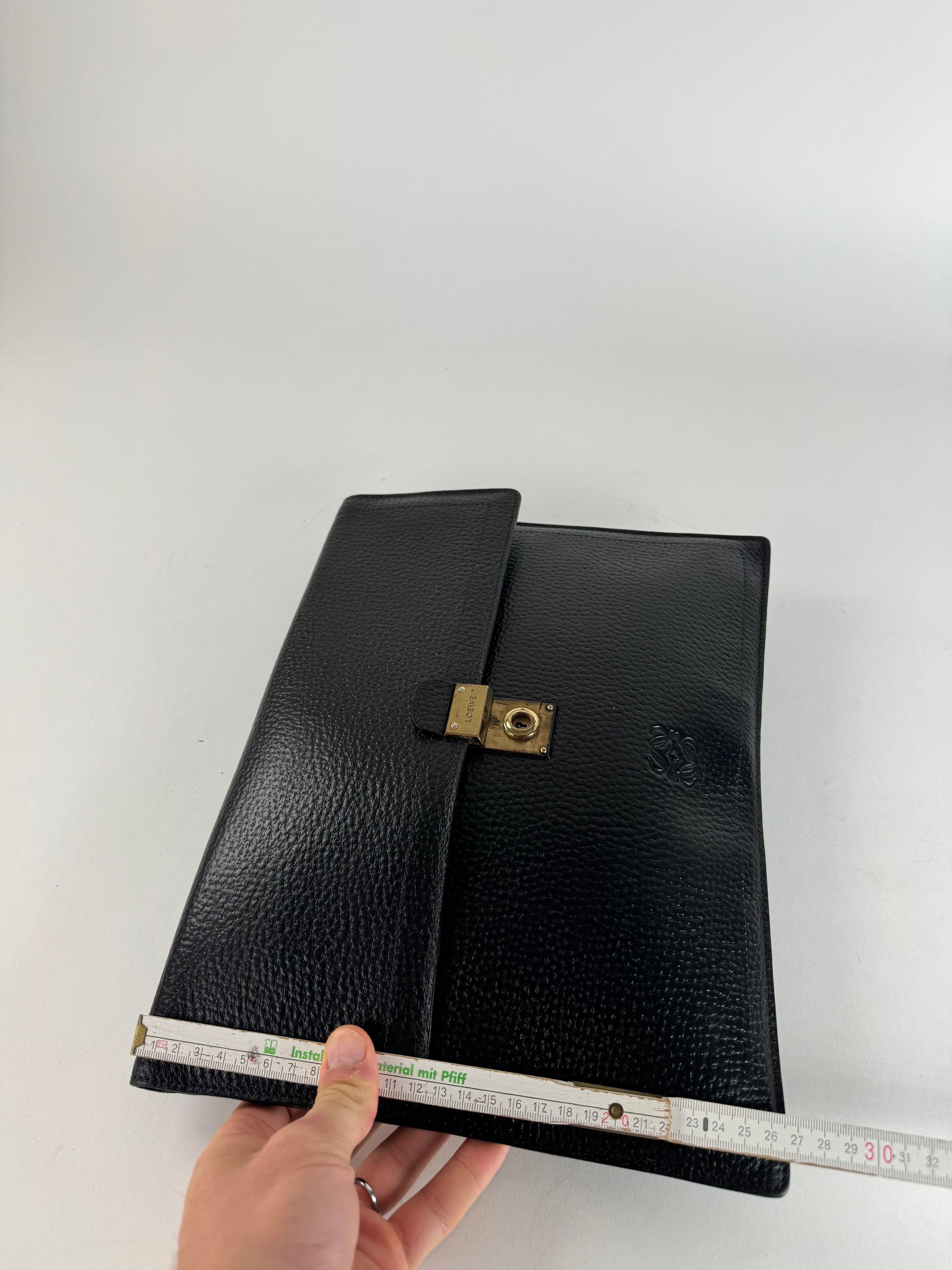 Other Vintage Loewe Madrid Anagram Leather Clutch Black Size ONE SIZE - 13 Thumbnail