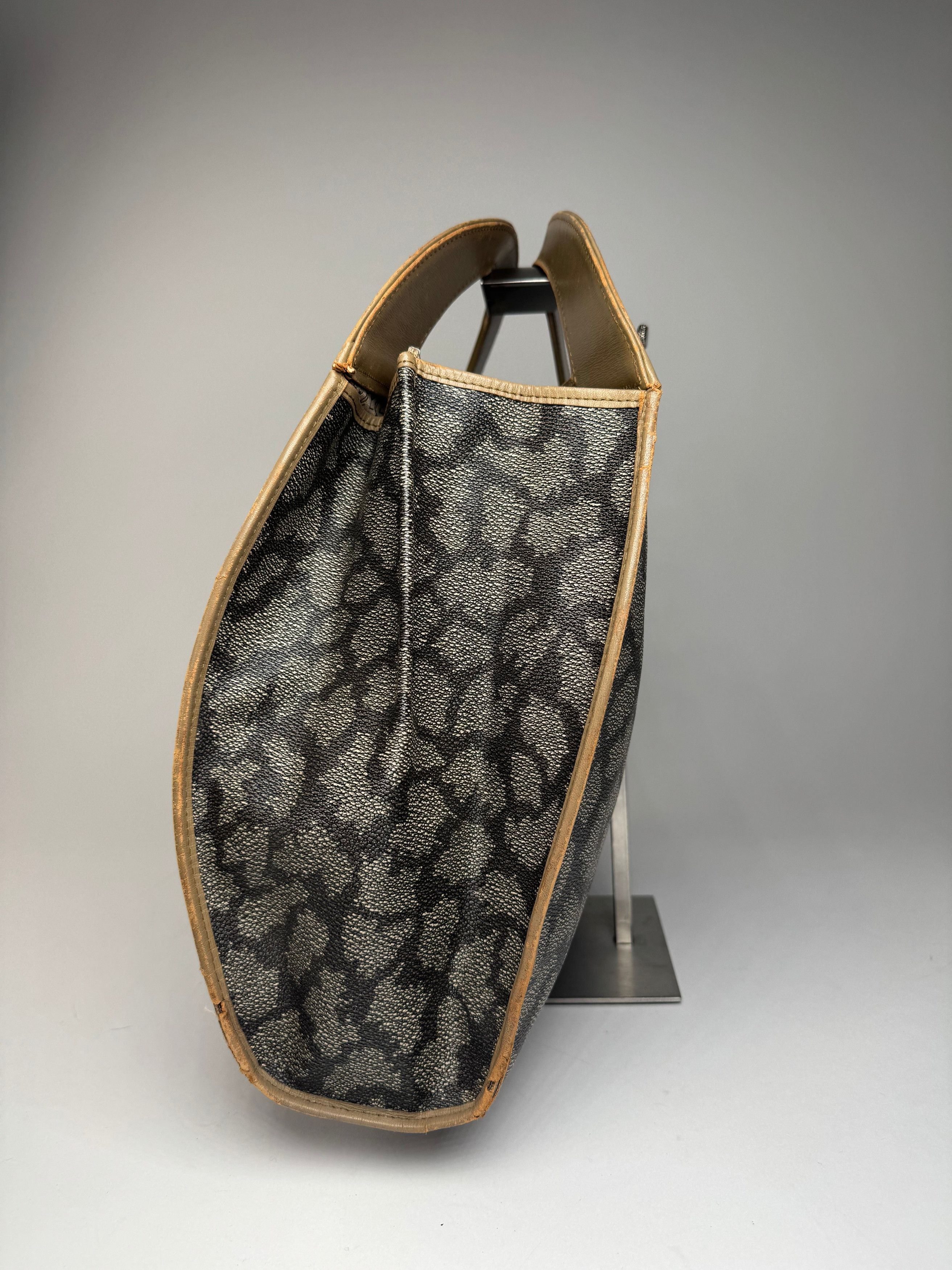 Other Vintage Yves Saint Laurent Leather Tote Bag Grey Brown Black Size ONE SIZE - 6 Thumbnail