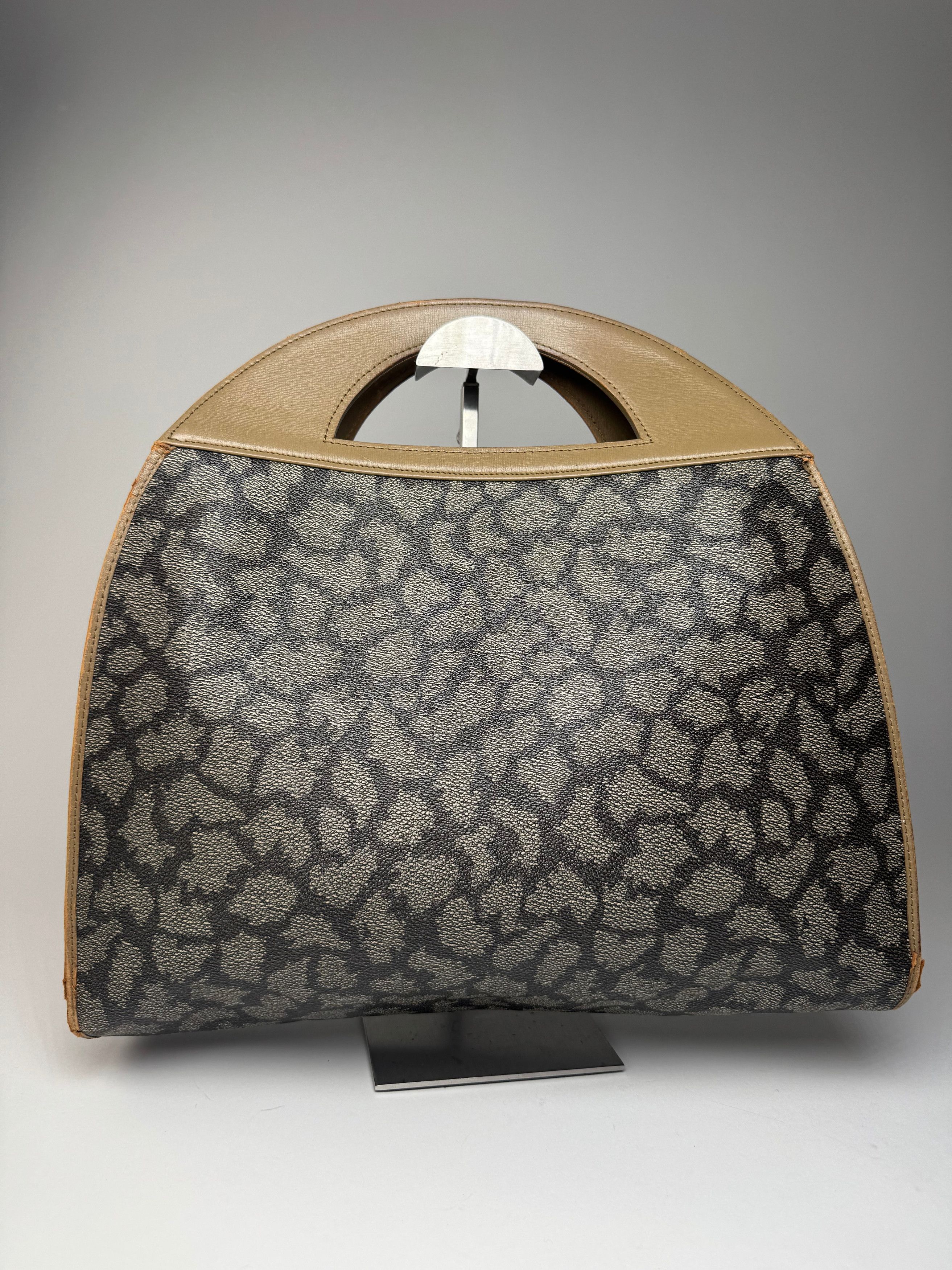 Other Vintage Yves Saint Laurent Leather Tote Bag Grey Brown Black Size ONE SIZE - 2 Thumbnail