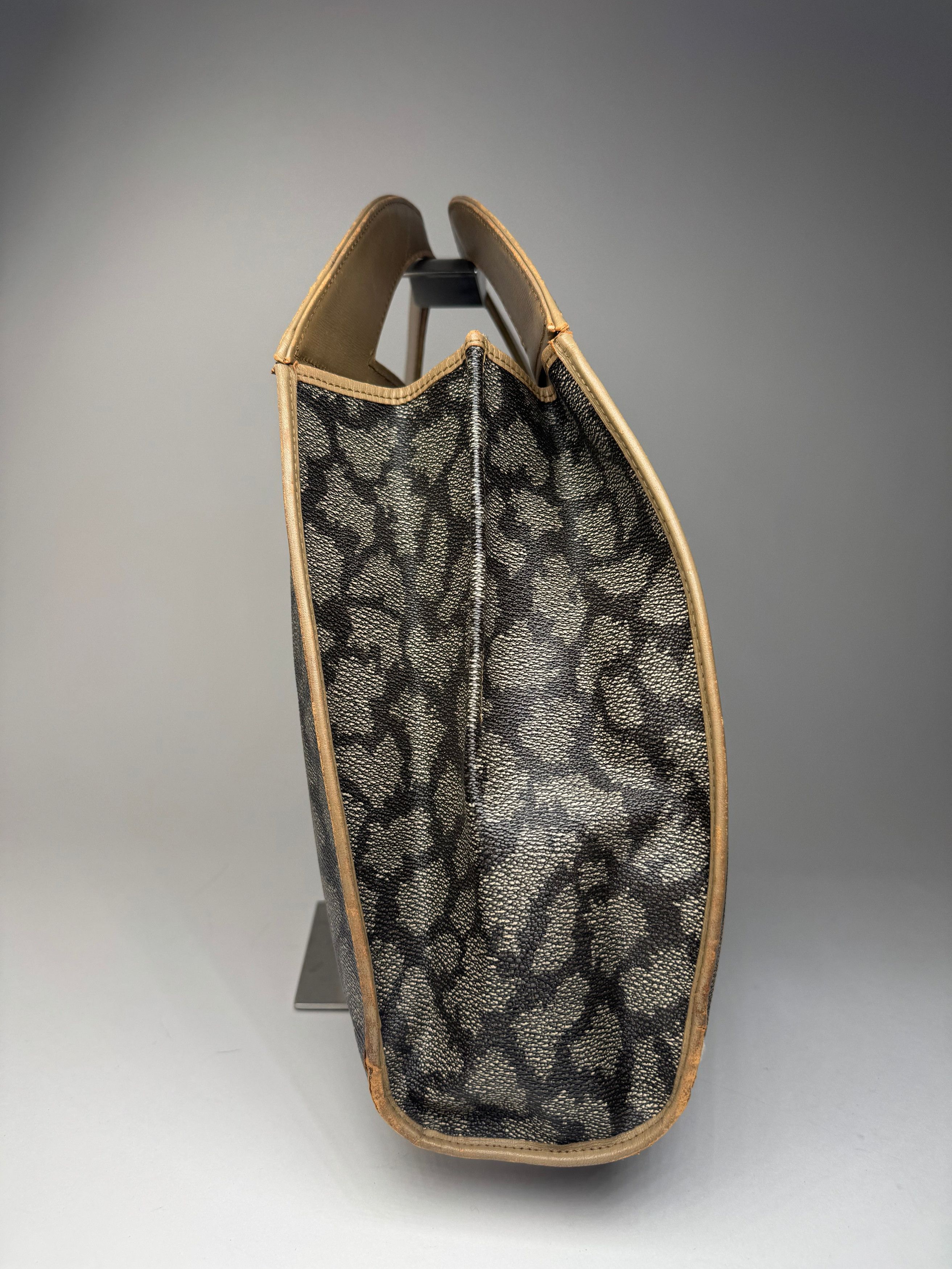 Other Vintage Yves Saint Laurent Leather Tote Bag Grey Brown Black Size ONE SIZE - 8 Thumbnail