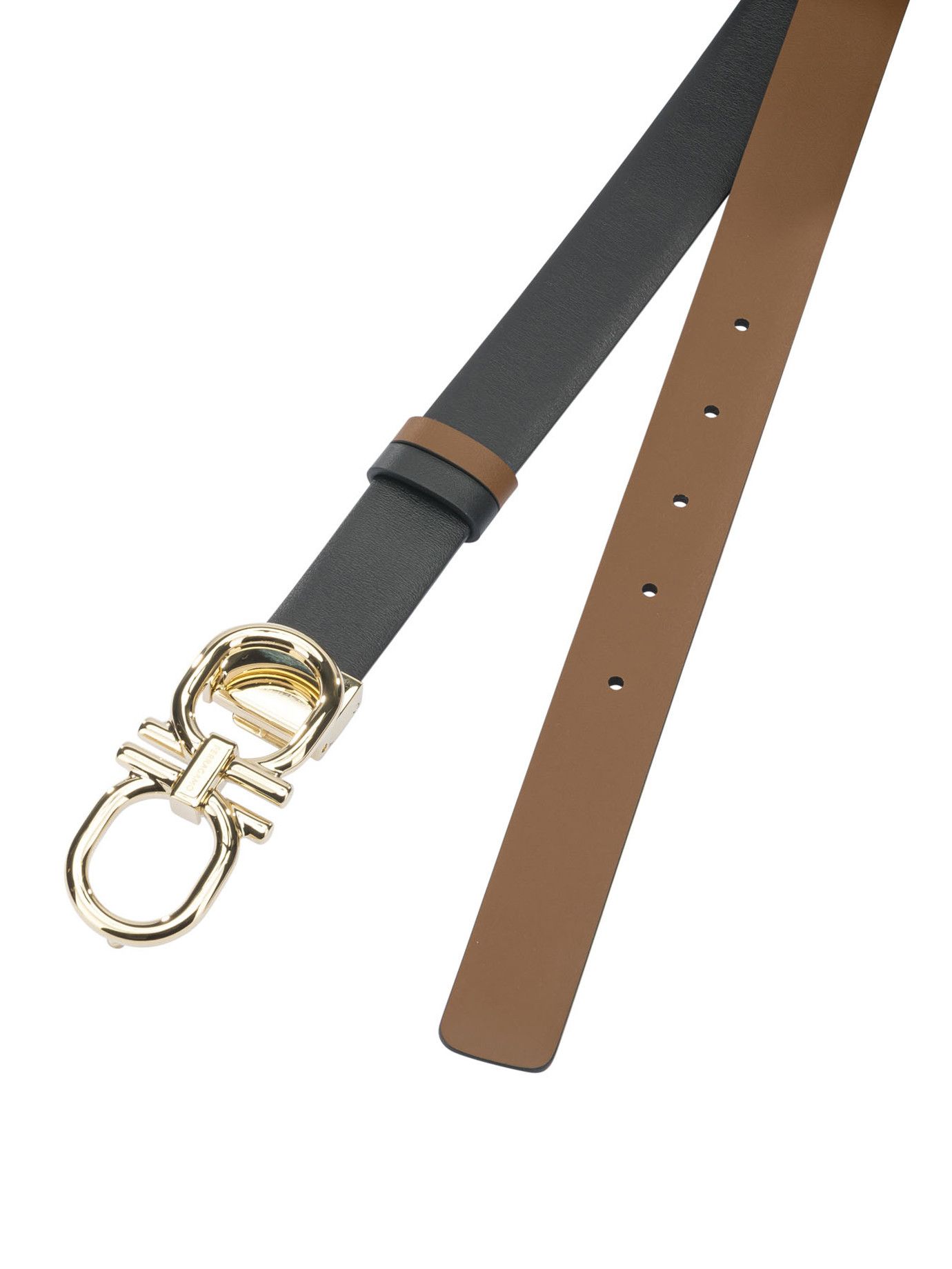 Salvatore Ferragamo Leather Belt With Hooks Size ONE SIZE - 3 Thumbnail