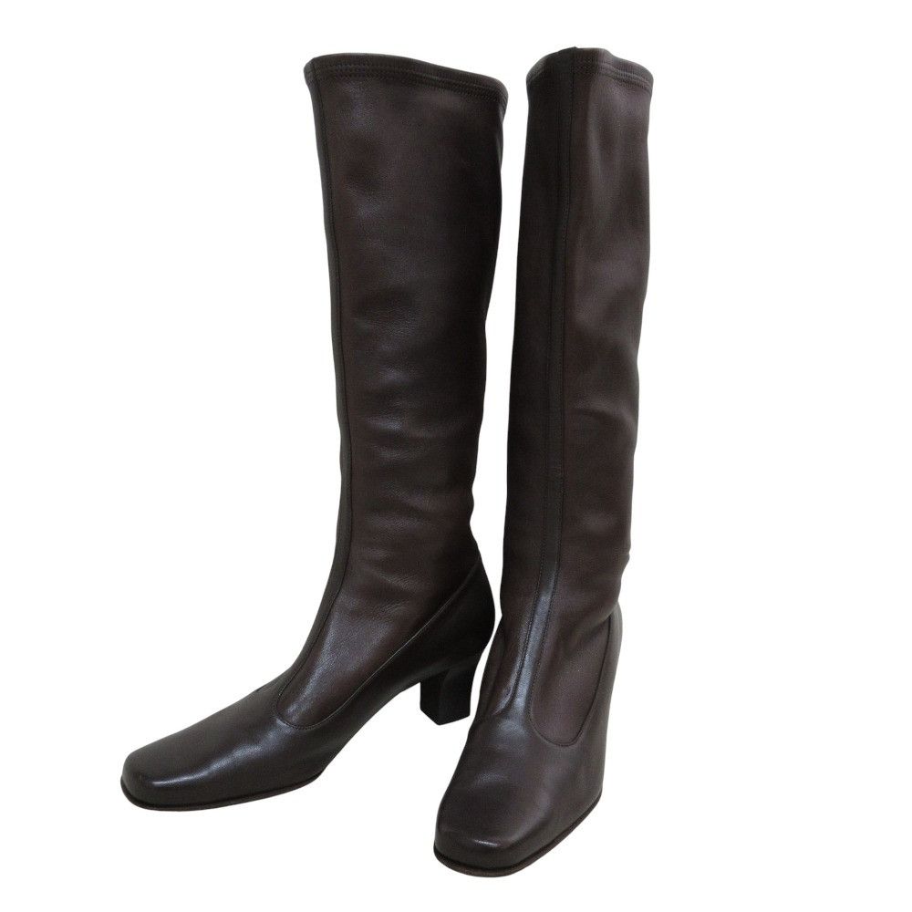 Salvatore Ferragamo Salvatore Ferragamo Salvatore Ferragamo Leather Long Boots Leather Shoes DUTY FREE for USA Size ONE SIZE - 6 Thumbnail