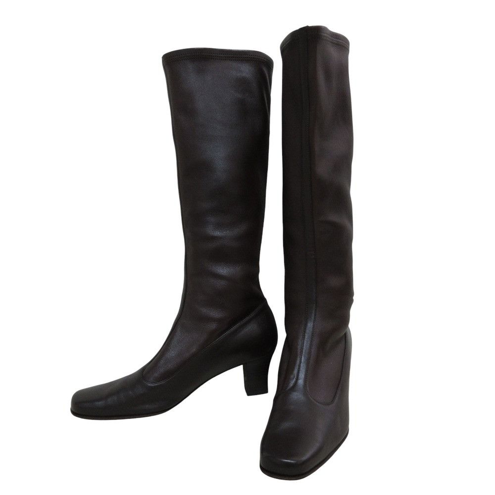Salvatore Ferragamo Salvatore Ferragamo Salvatore Ferragamo Leather Long Boots Leather Shoes DUTY FREE for USA Size ONE SIZE - 4 Thumbnail