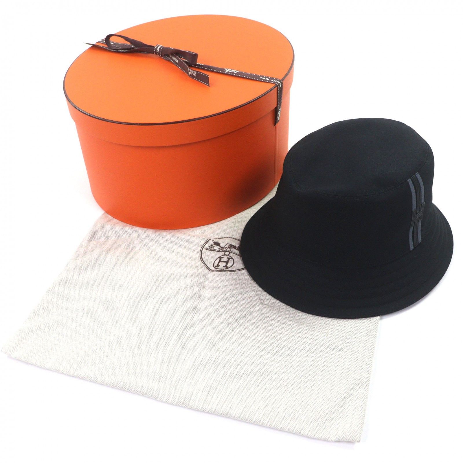 Hermes Hermes Hermès Fred H Stripe58 Cotton Bucket Hat Textile Hats DUTY FREE for USA Size ONE SIZE - 2 Thumbnail