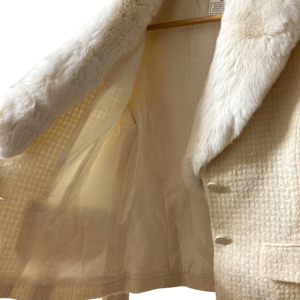 Other Other Rene TISSUE Rex Rabbit Tweed Jacket Fur Outerwear DUTY FREE for USA Size ONE SIZE - 3 Thumbnail