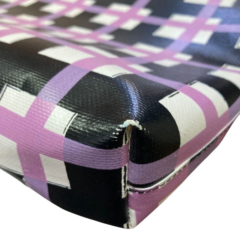Marni Marni Marni Flower Cafe Check Print PVC Clutch Bag Plastic / Synthetic Clutch Bag DUTY FREE for USA Size ONE SIZE - 13 Thumbnail