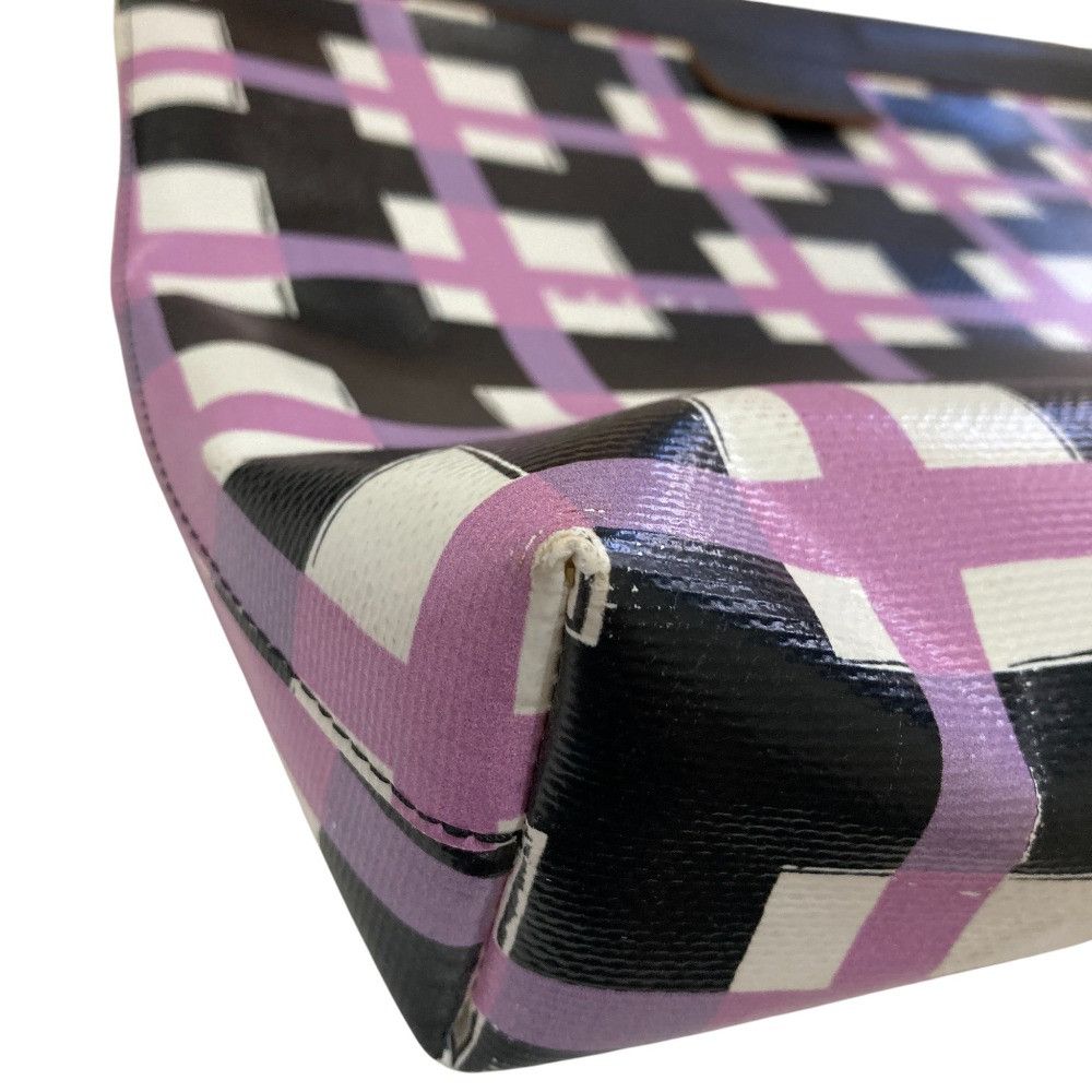 Marni Marni Marni Flower Cafe Check Print PVC Clutch Bag Plastic / Synthetic Clutch Bag DUTY FREE for USA Size ONE SIZE - 12 Thumbnail