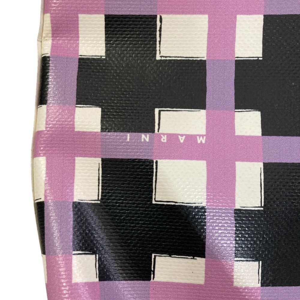 Marni Marni Marni Flower Cafe Check Print PVC Clutch Bag Plastic / Synthetic Clutch Bag DUTY FREE for USA Size ONE SIZE - 5 Thumbnail