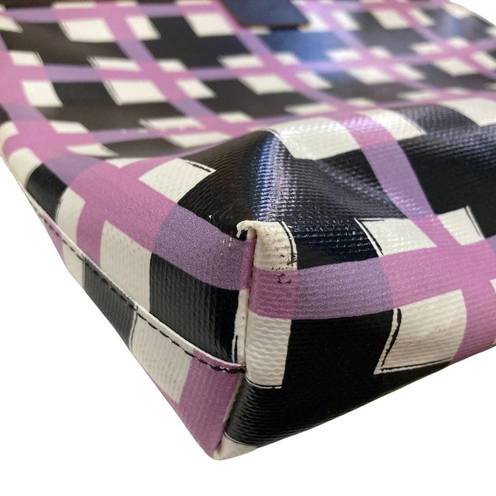 Marni Marni Marni Flower Cafe Check Print PVC Clutch Bag Plastic / Synthetic Clutch Bag DUTY FREE for USA Size ONE SIZE - 14 Thumbnail