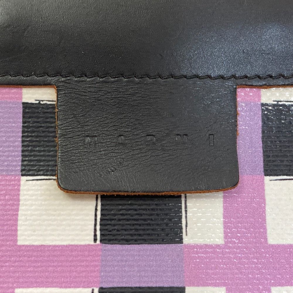 Marni Marni Marni Flower Cafe Check Print PVC Clutch Bag Plastic / Synthetic Clutch Bag DUTY FREE for USA Size ONE SIZE - 3 Thumbnail