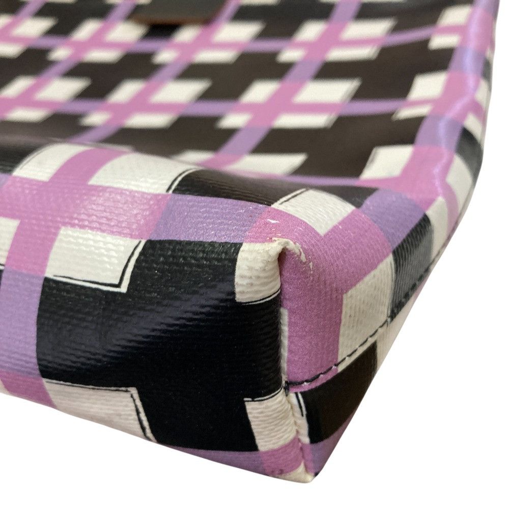 Marni Marni Marni Flower Cafe Check Print PVC Clutch Bag Plastic / Synthetic Clutch Bag DUTY FREE for USA Size ONE SIZE - 11 Thumbnail