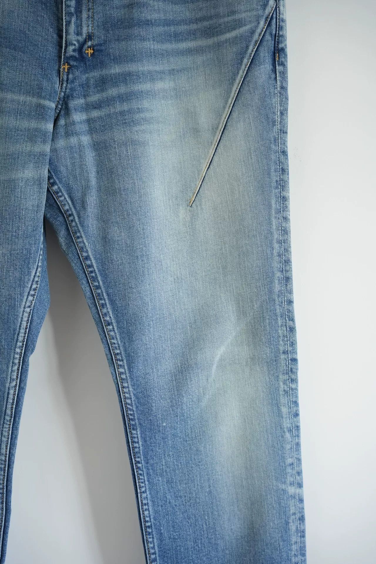 Number (N)ine washed denim pants with musical print Size US 30 / EU 46 - 4 Thumbnail