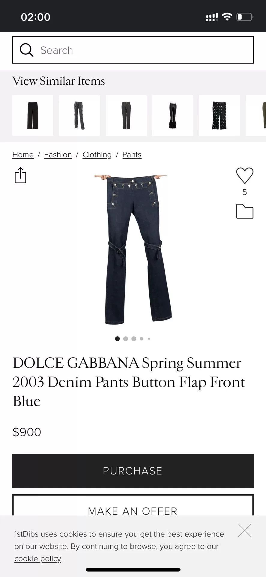 Dolce & Gabbana dolce&gabbana low-rise denim pants with ties Size 42" / US 20 - 3 Thumbnail
