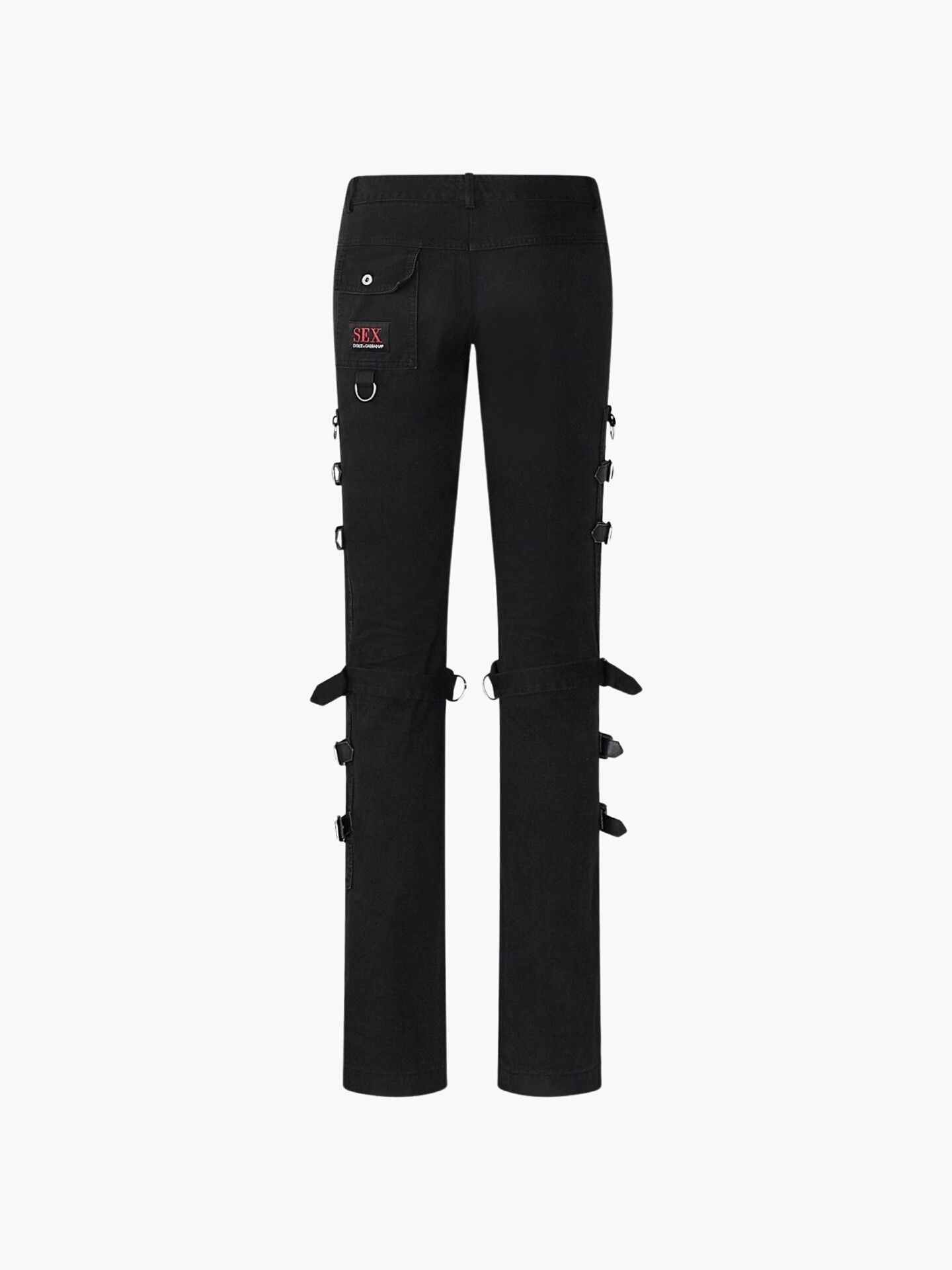 Dolce & Gabbana black bondage low-rise pants by Dolce&Gabbana Size US 32 / EU 48 - 8 Thumbnail