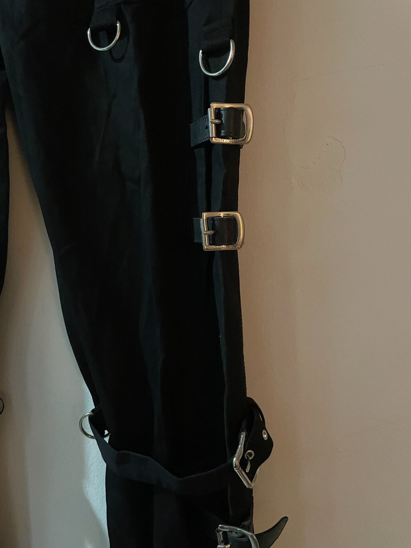Dolce & Gabbana black bondage low-rise pants by Dolce&Gabbana Size US 32 / EU 48 - 4 Thumbnail