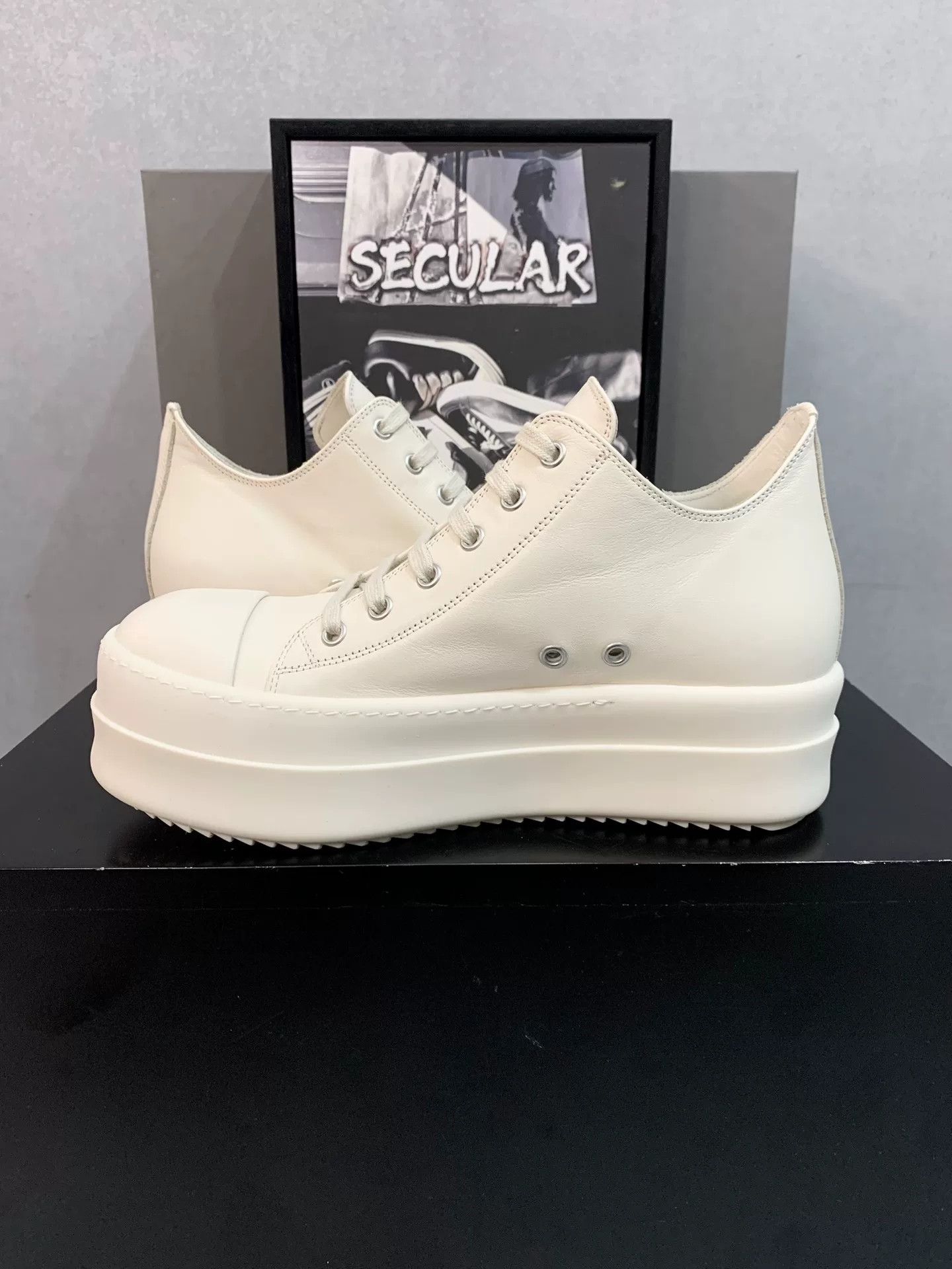 Rick Owens rick owens white platform casual sneakers Size US 7 / IT 37 - 6 Thumbnail