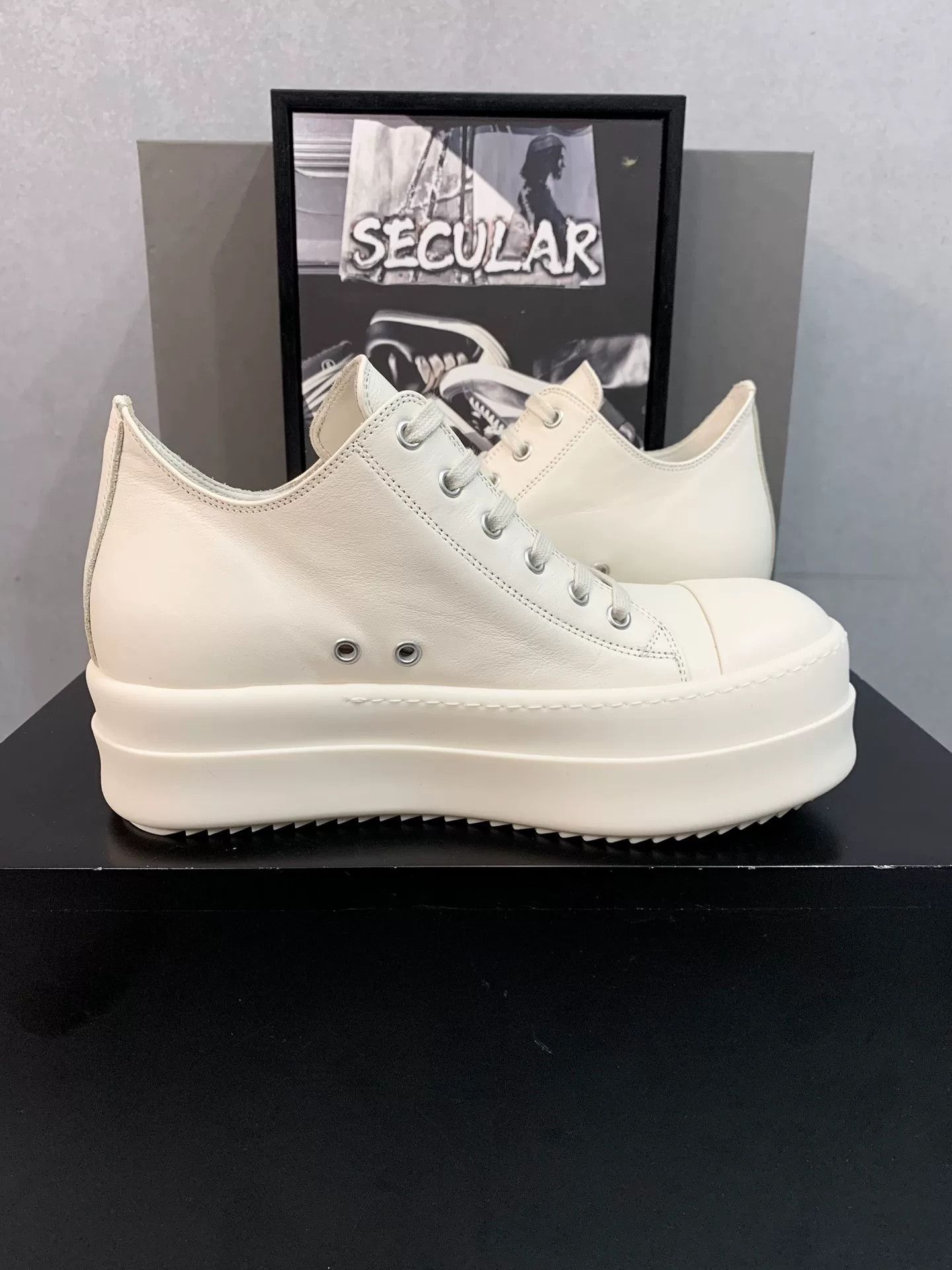 Rick Owens rick owens white platform casual sneakers Size US 7 / IT 37 - 5 Thumbnail