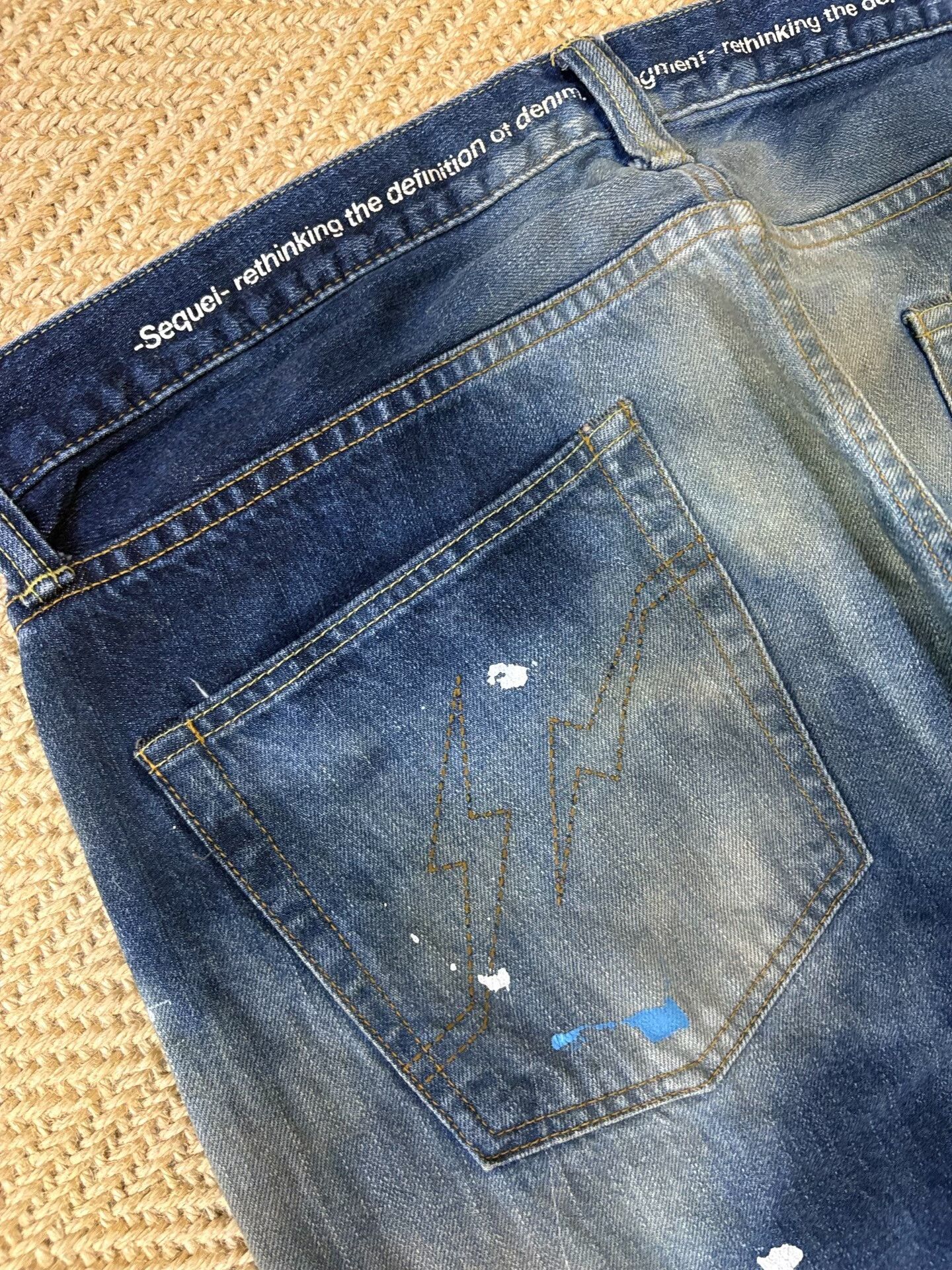 Hiroshi Fujiwara distressed blue starry denim pants Size US 36 / EU 52 - 6 Thumbnail