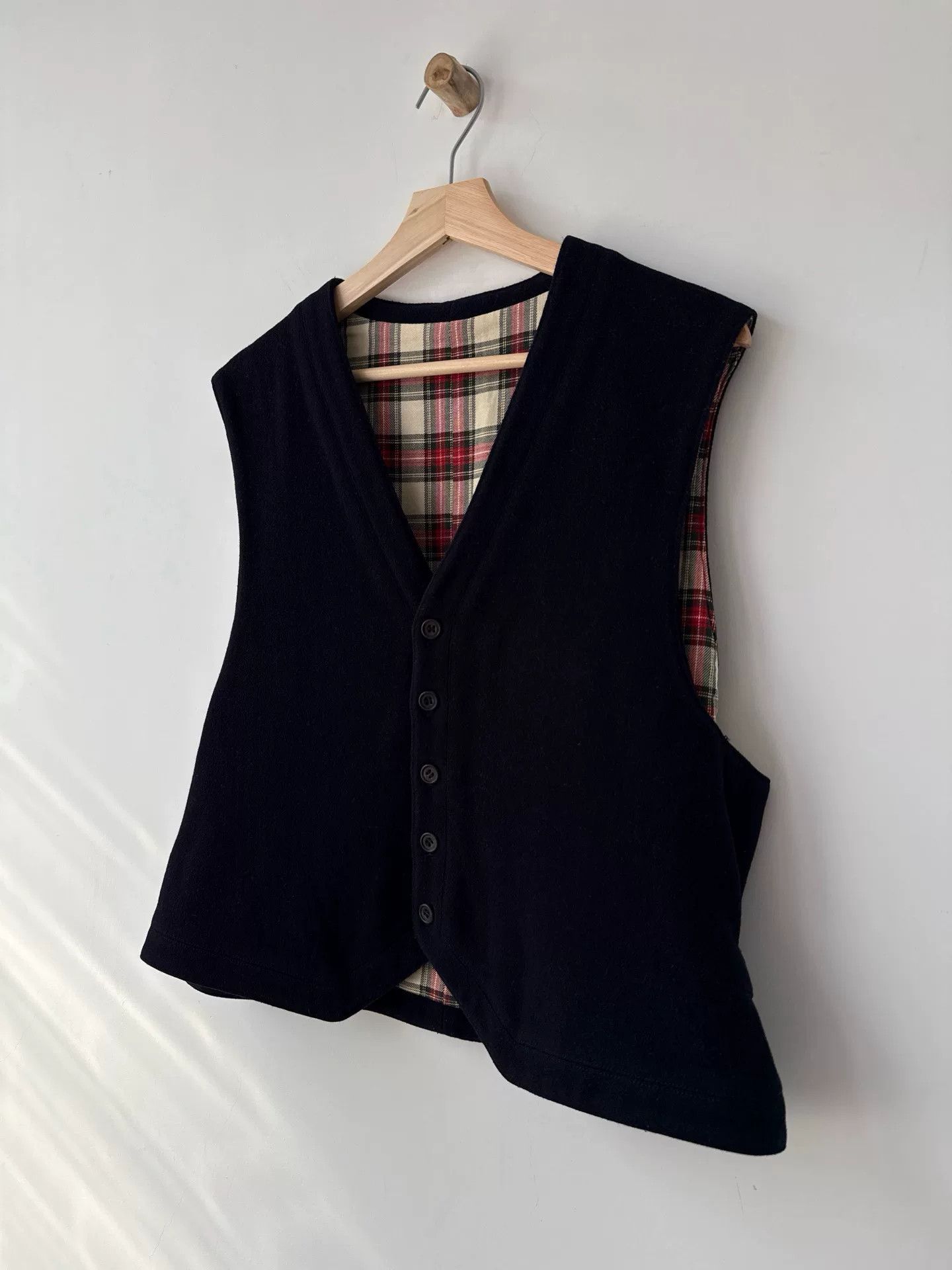 Y's for Men deep blue checkered vest by yohji yamamoto Size US M / EU 48-50 / 2 - 3 Thumbnail