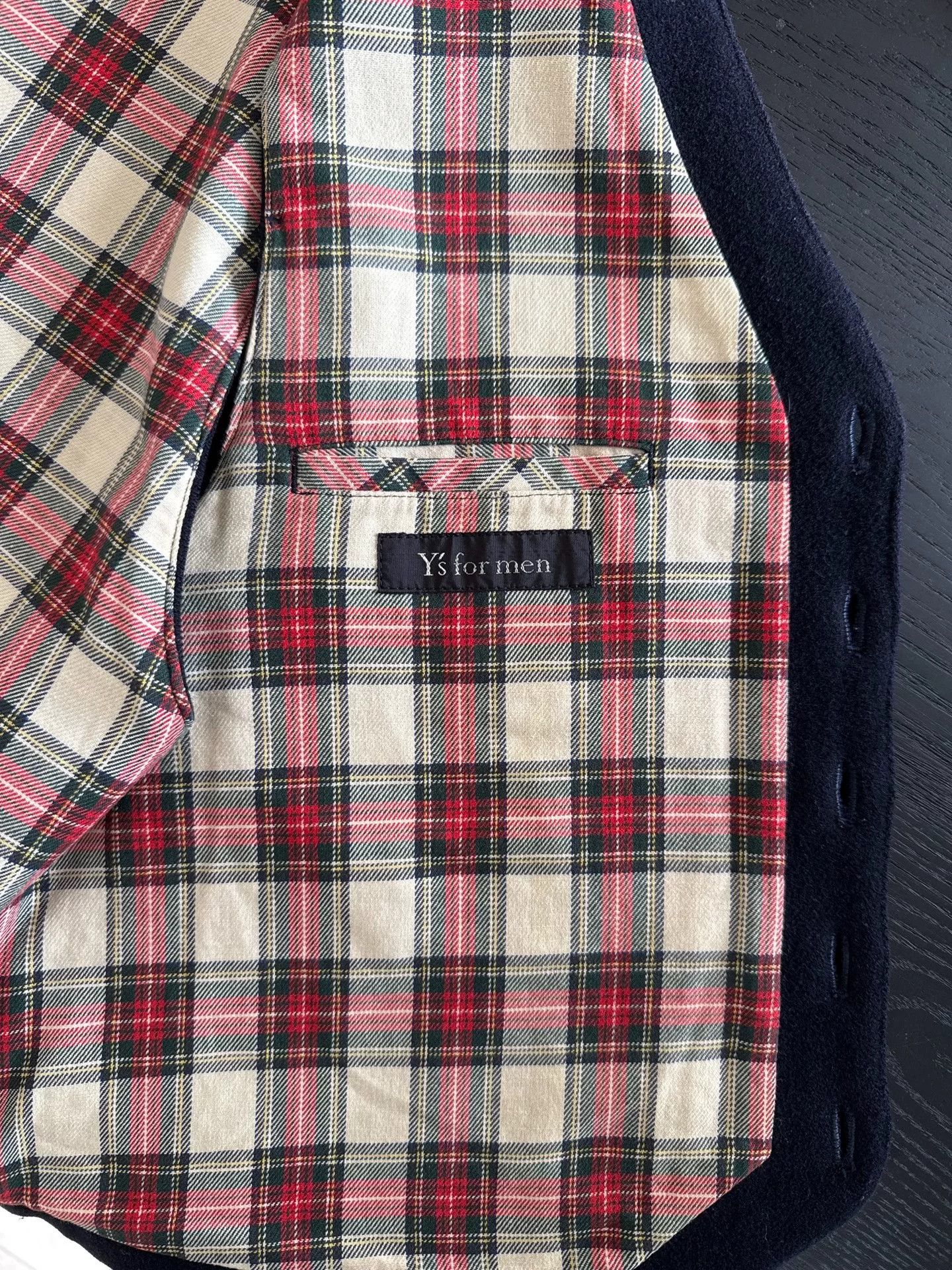 Y's for Men deep blue checkered vest by yohji yamamoto Size US M / EU 48-50 / 2 - 4 Thumbnail