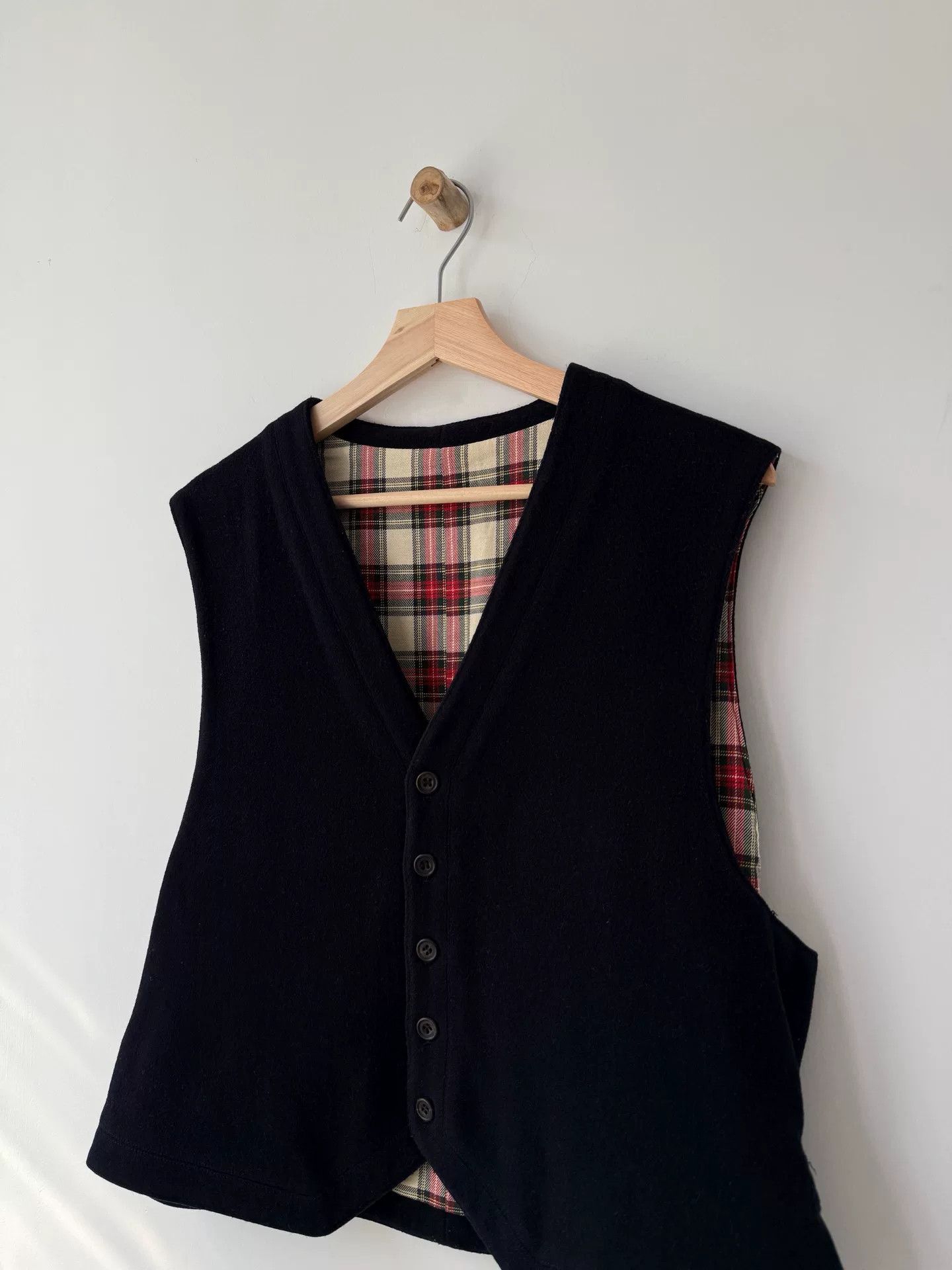 Y's for Men deep blue checkered vest by yohji yamamoto Size US M / EU 48-50 / 2 - 2 Thumbnail