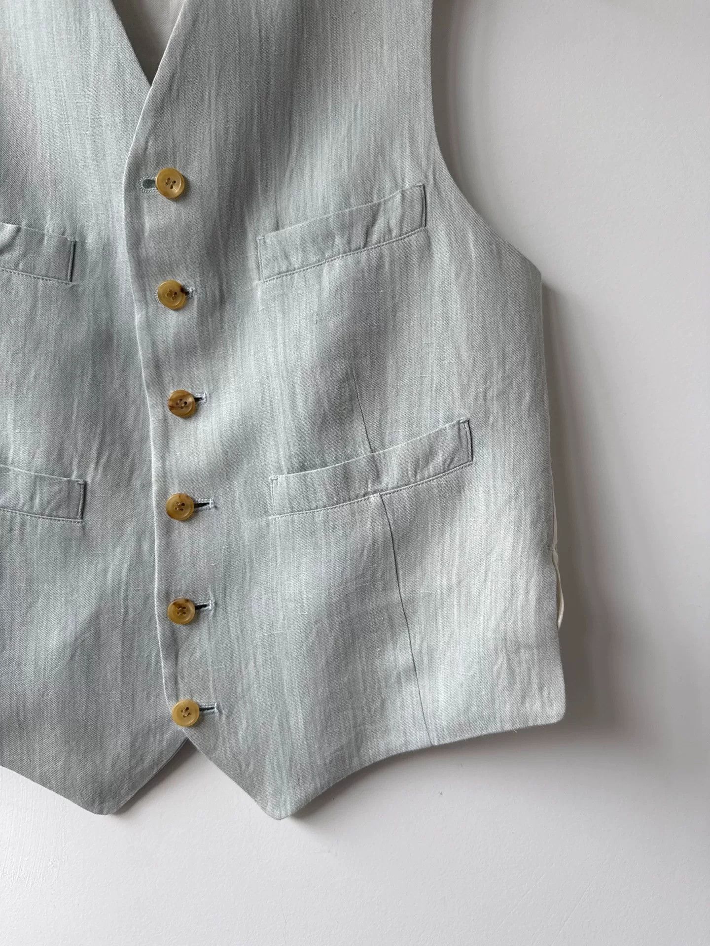 Y's Yohji Yamamoto 90s Style Linen Vest Size US M / EU 48-50 / 2 - 6 Thumbnail